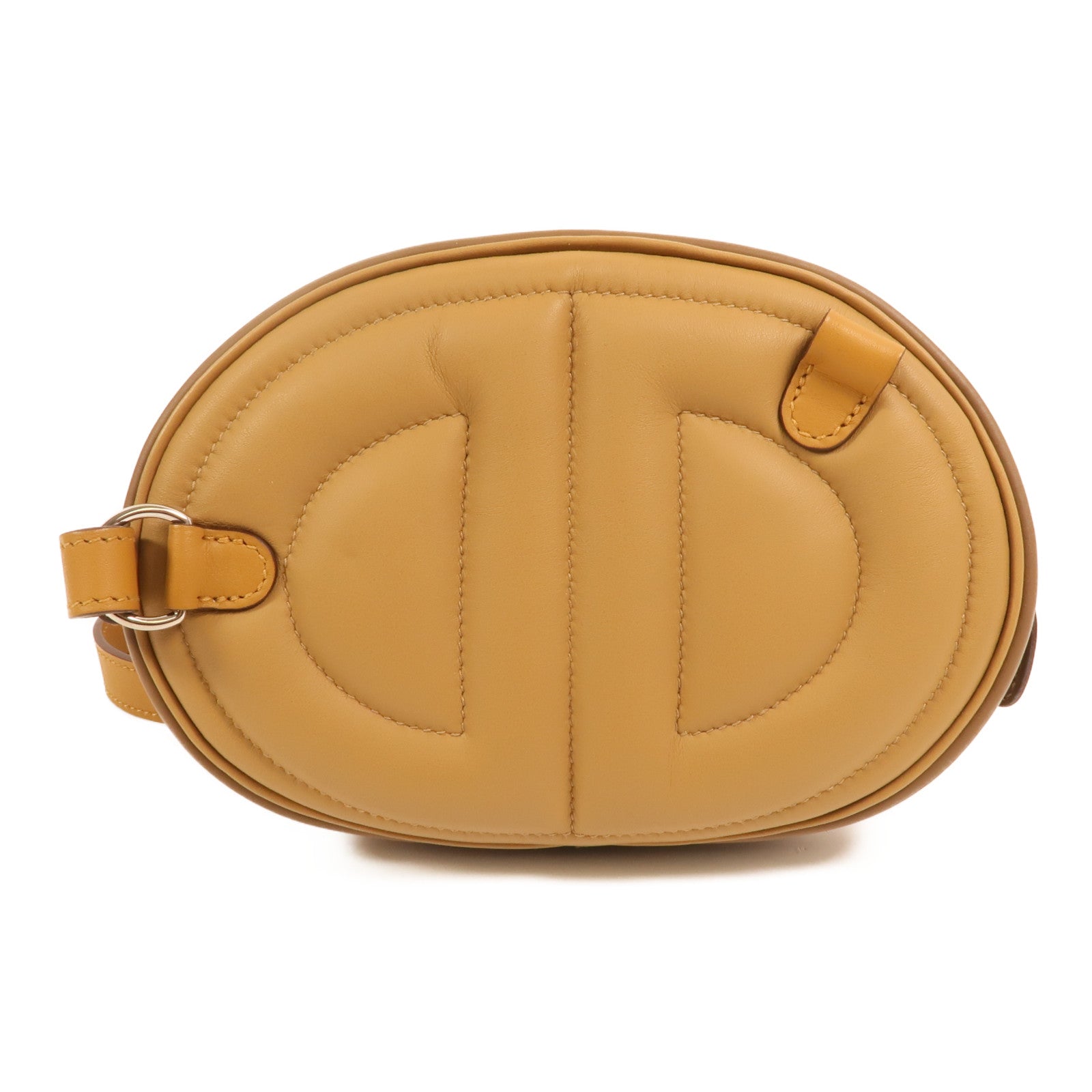 HERMES Swift皮革In The Loop Belt Bag銀扣腰包Biscuit/Sesame