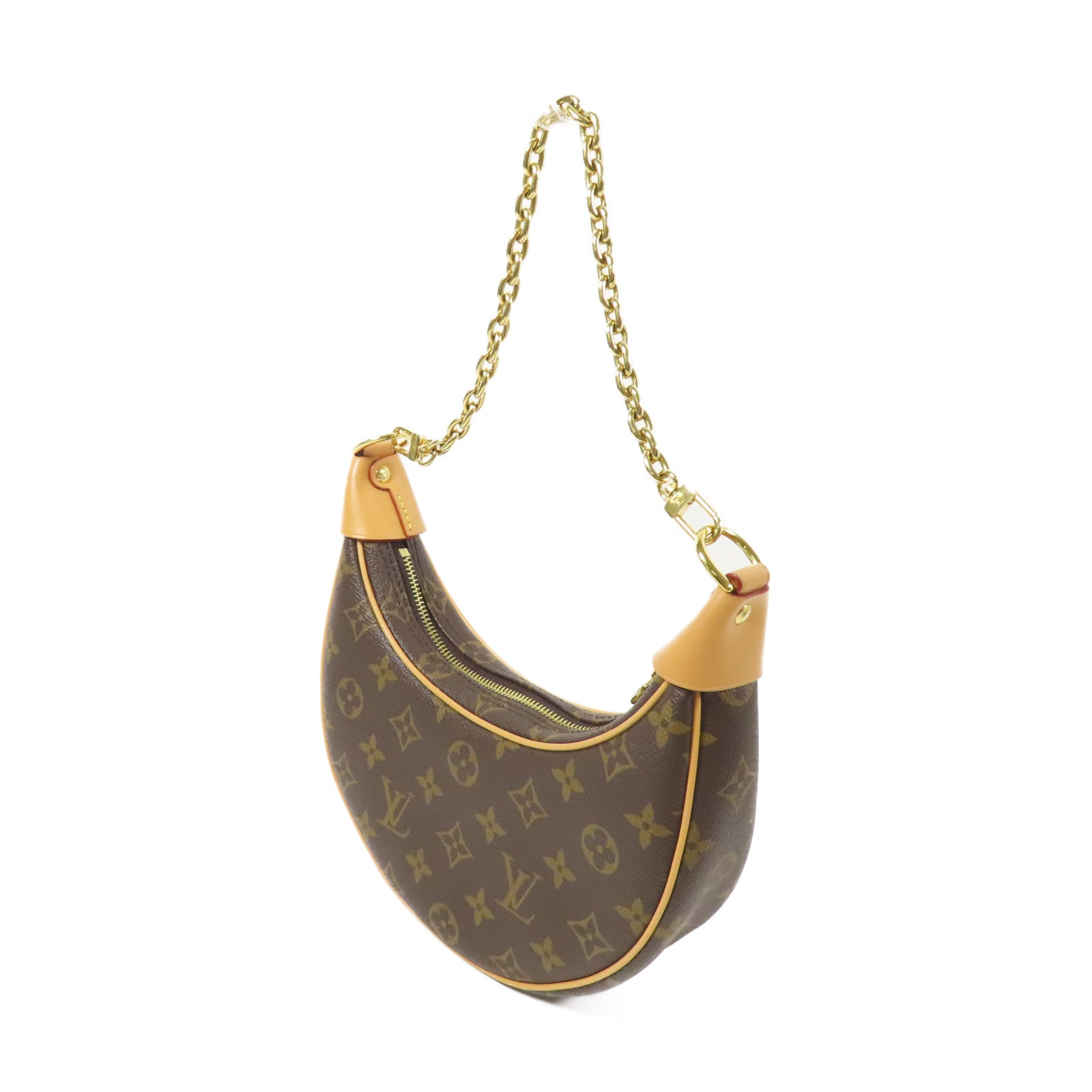 LOUIS VUITTON Monogram Loop金扣肩背袋棕色