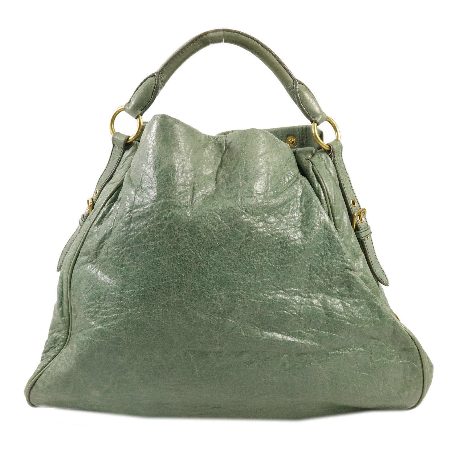 Miu Miu 牛皮皮革2 Way Shoulder金扣手挽肩背兩用袋