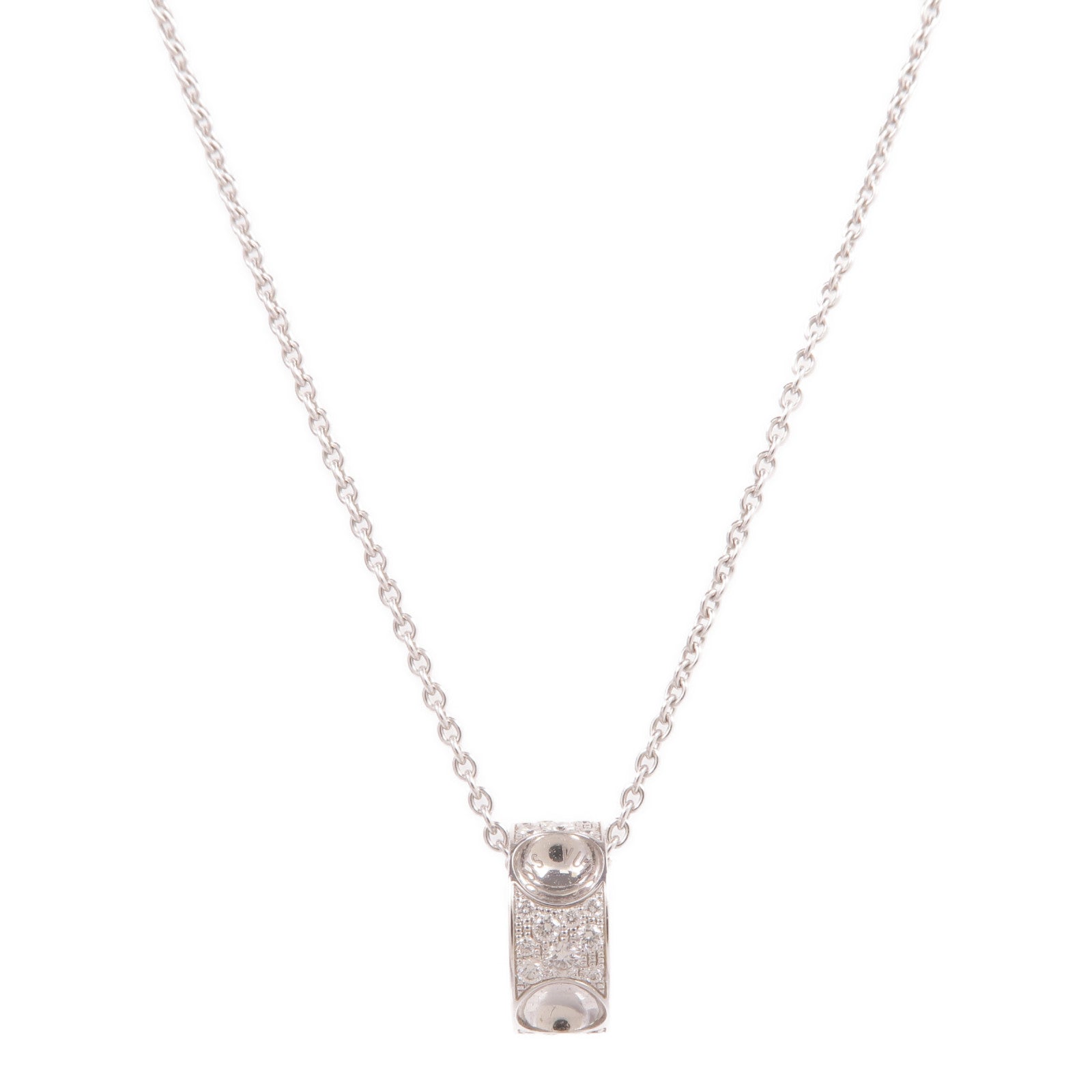 LOUIS VUITTON 【激減優惠】18K白金Empreinte Pendant Diamonds鑽石項鍊