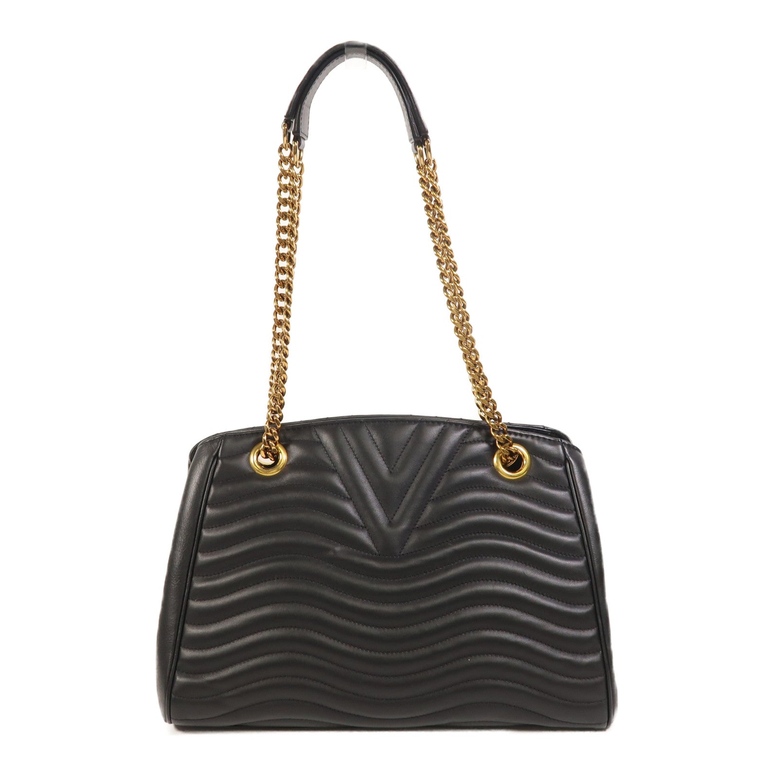 LOUIS VUITTON 牛皮皮革New Wave Chain Tote金扣鏈帶肩背袋