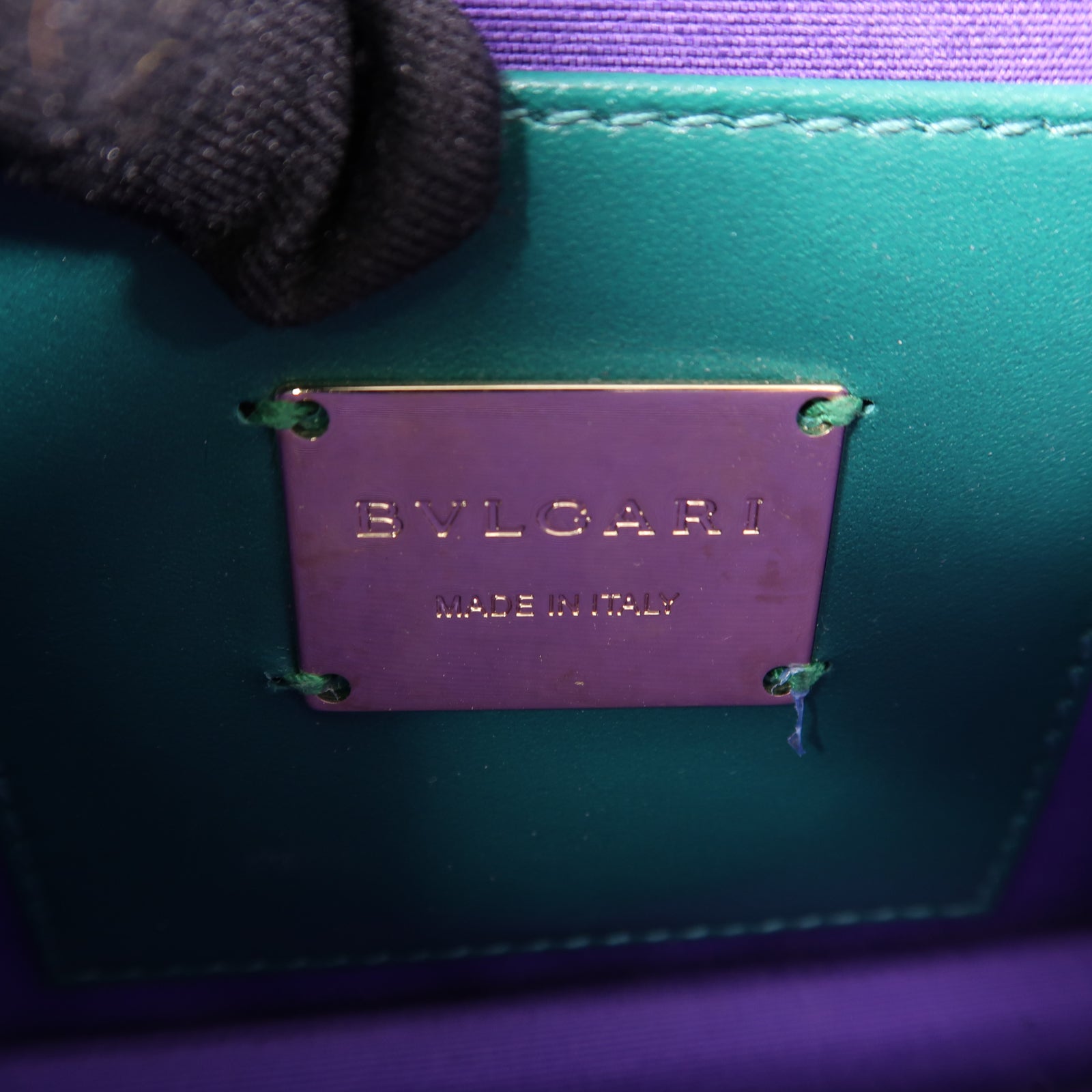 BVLGARI 【激減優惠】牛皮皮革/魔鬼魚皮革Serpenti Forever金扣手挽肩背兩用袋綠色