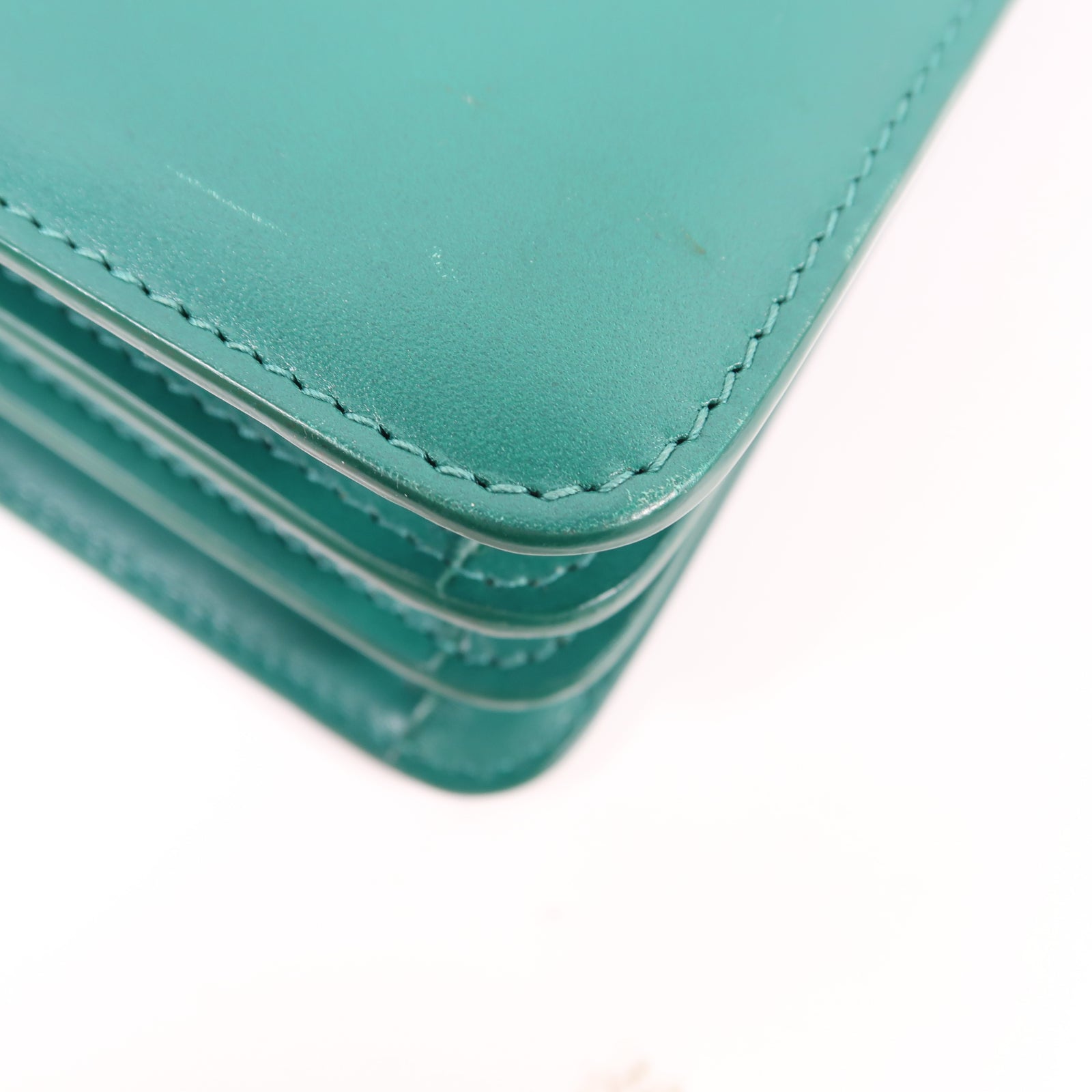 BVLGARI 【激減優惠】牛皮皮革/魔鬼魚皮革Serpenti Forever金扣手挽肩背兩用袋綠色