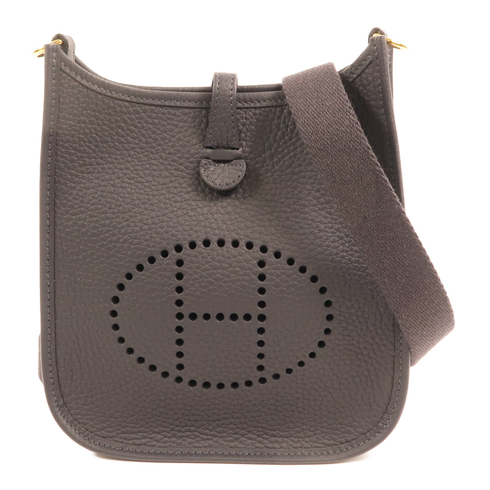 HERMES Clemence皮革Evelyne TPM金扣肩背袋Caban