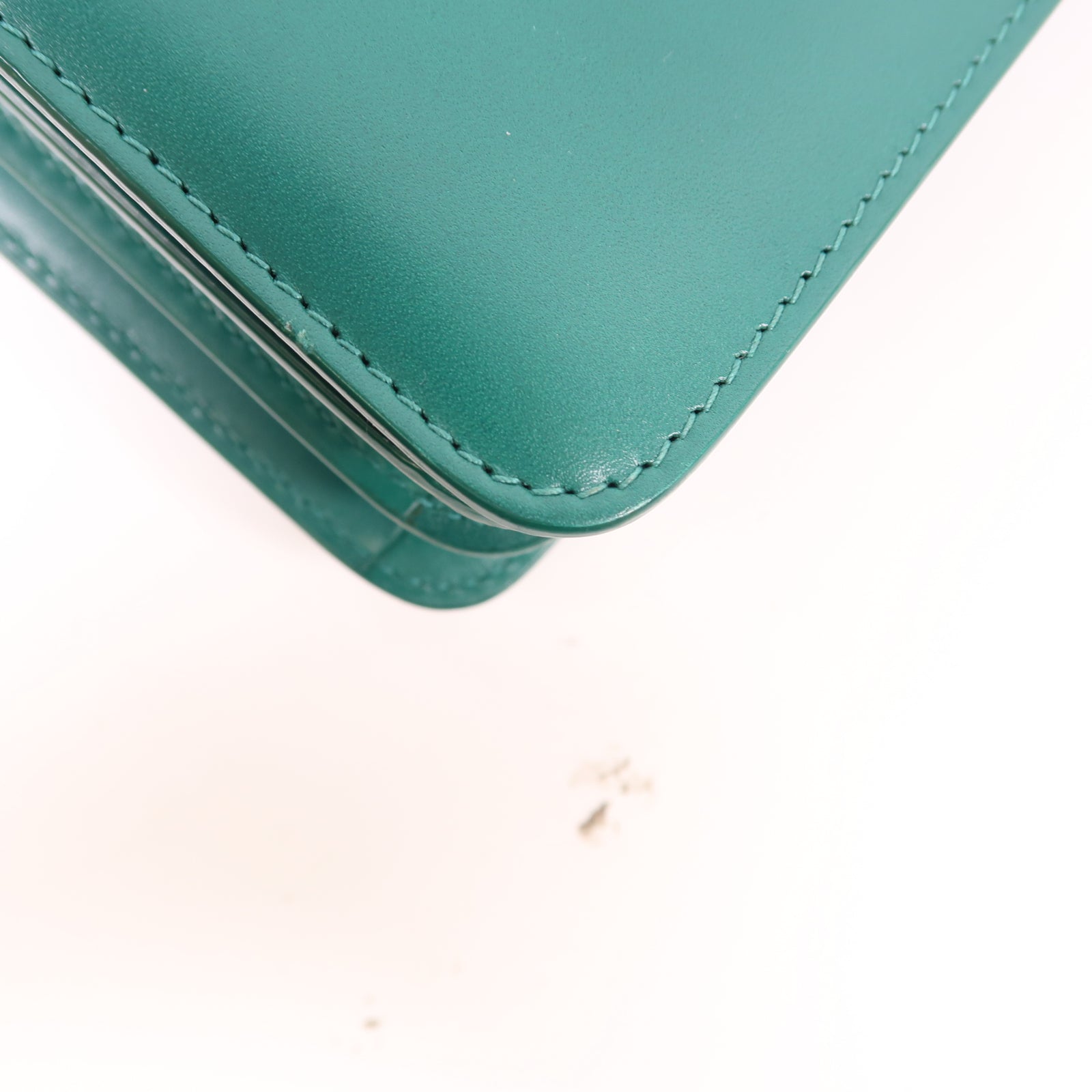 BVLGARI 【激減優惠】牛皮皮革/魔鬼魚皮革Serpenti Forever金扣手挽肩背兩用袋綠色