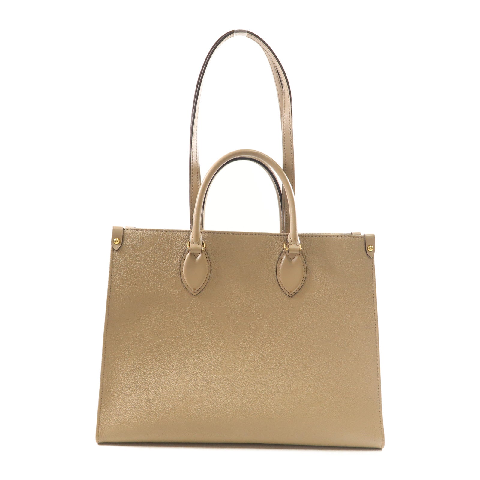 LOUIS VUITTON Monogram Empreinte On The Go MM金扣手挽肩背兩用袋