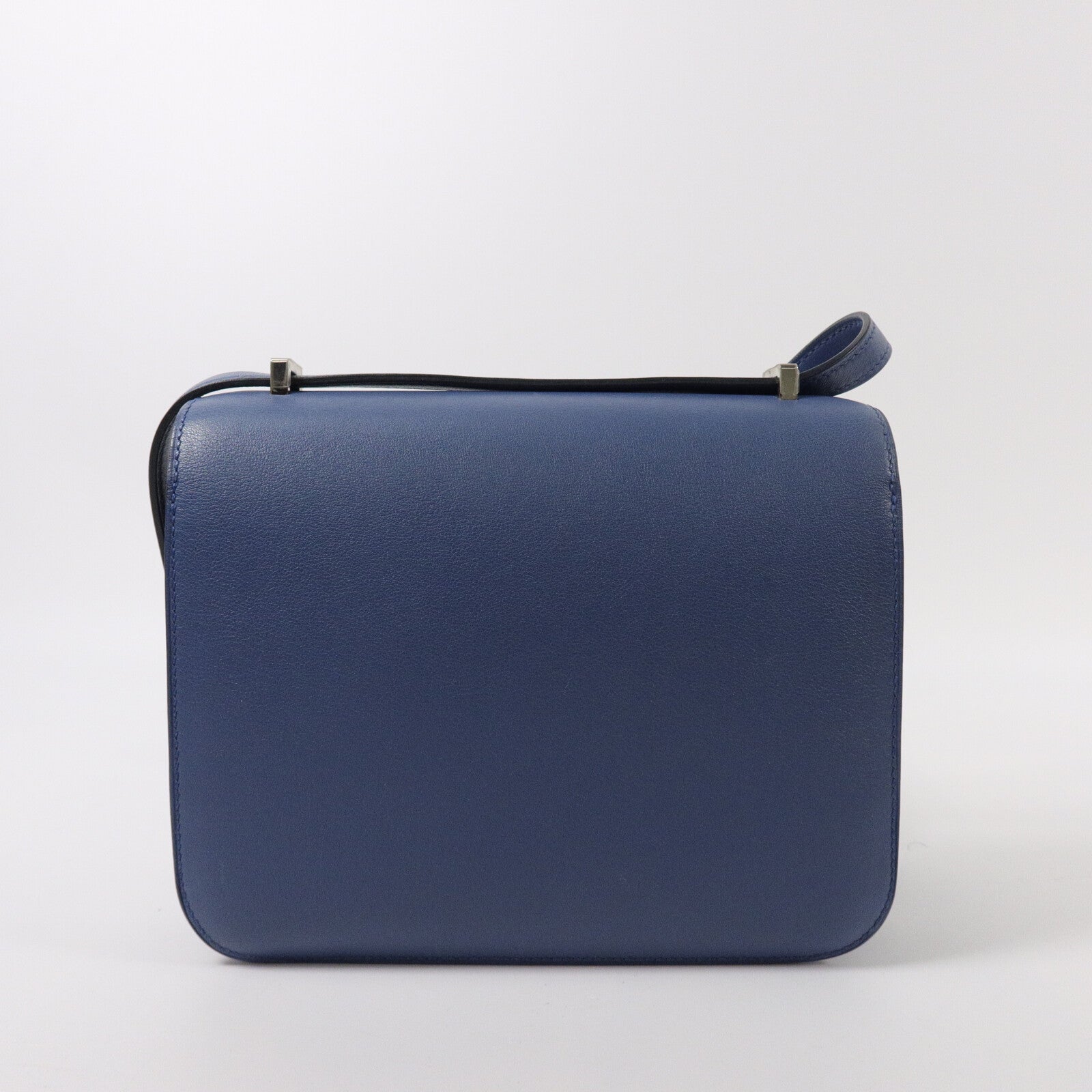 HERMES Swift皮革Constance Mini肩背袋Bleu Agate