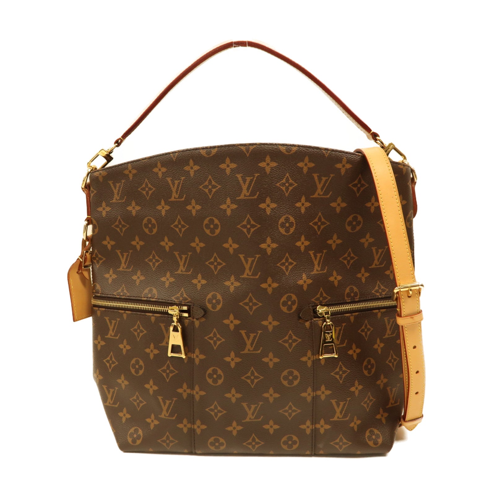 LOUIS VUITTON Monogram Melie金扣手挽肩背兩用袋啡色