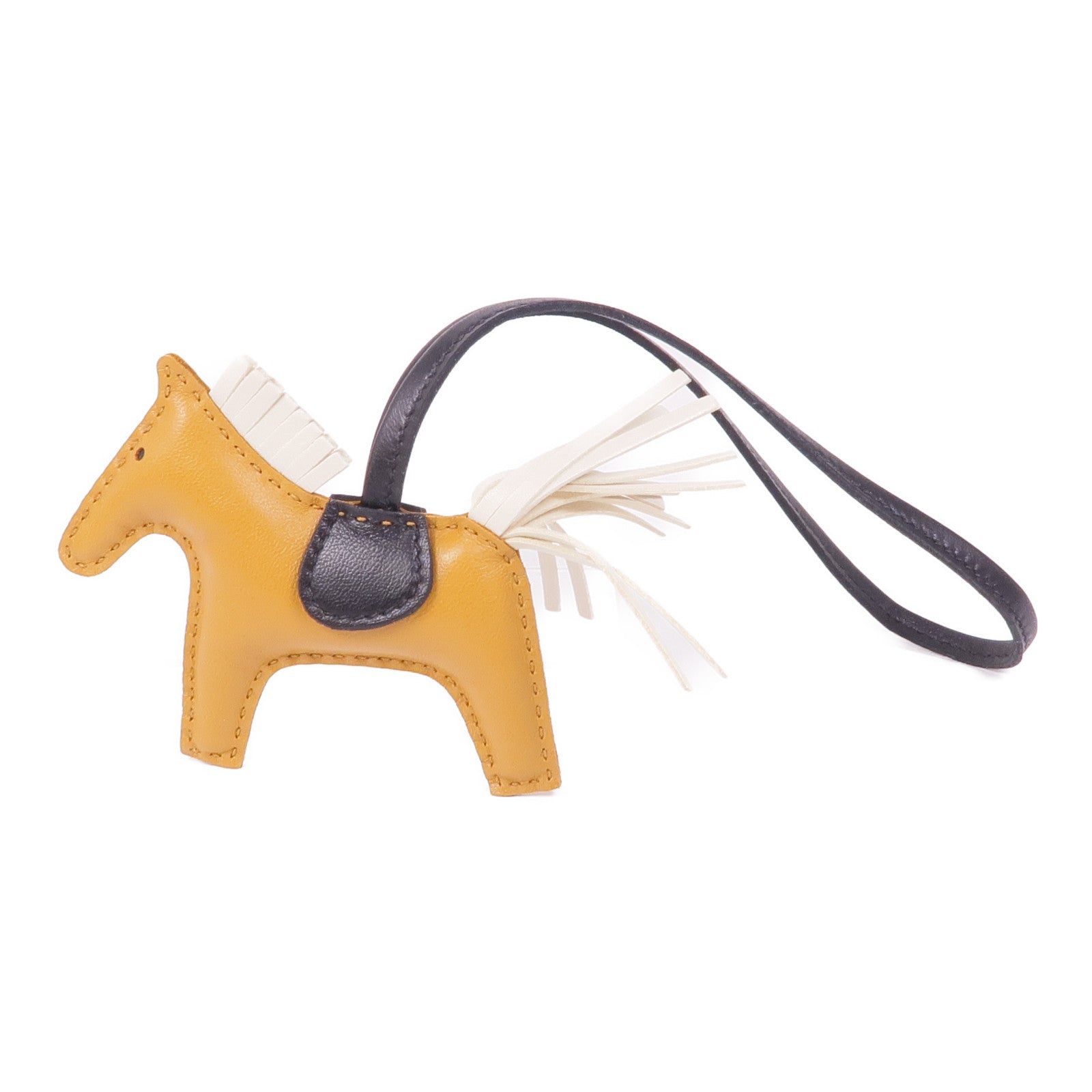 HERMES 【激減優惠】Swift皮革Rodeo PM掛飾Chai/ Nate/Noir