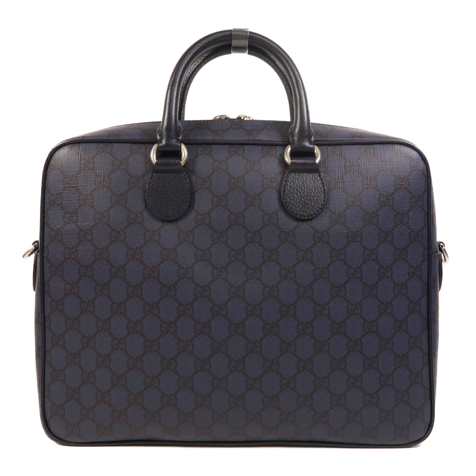 GUCCI 塗層帆布Ophidia Medium GG Briefcase銀扣手挽肩背兩用袋