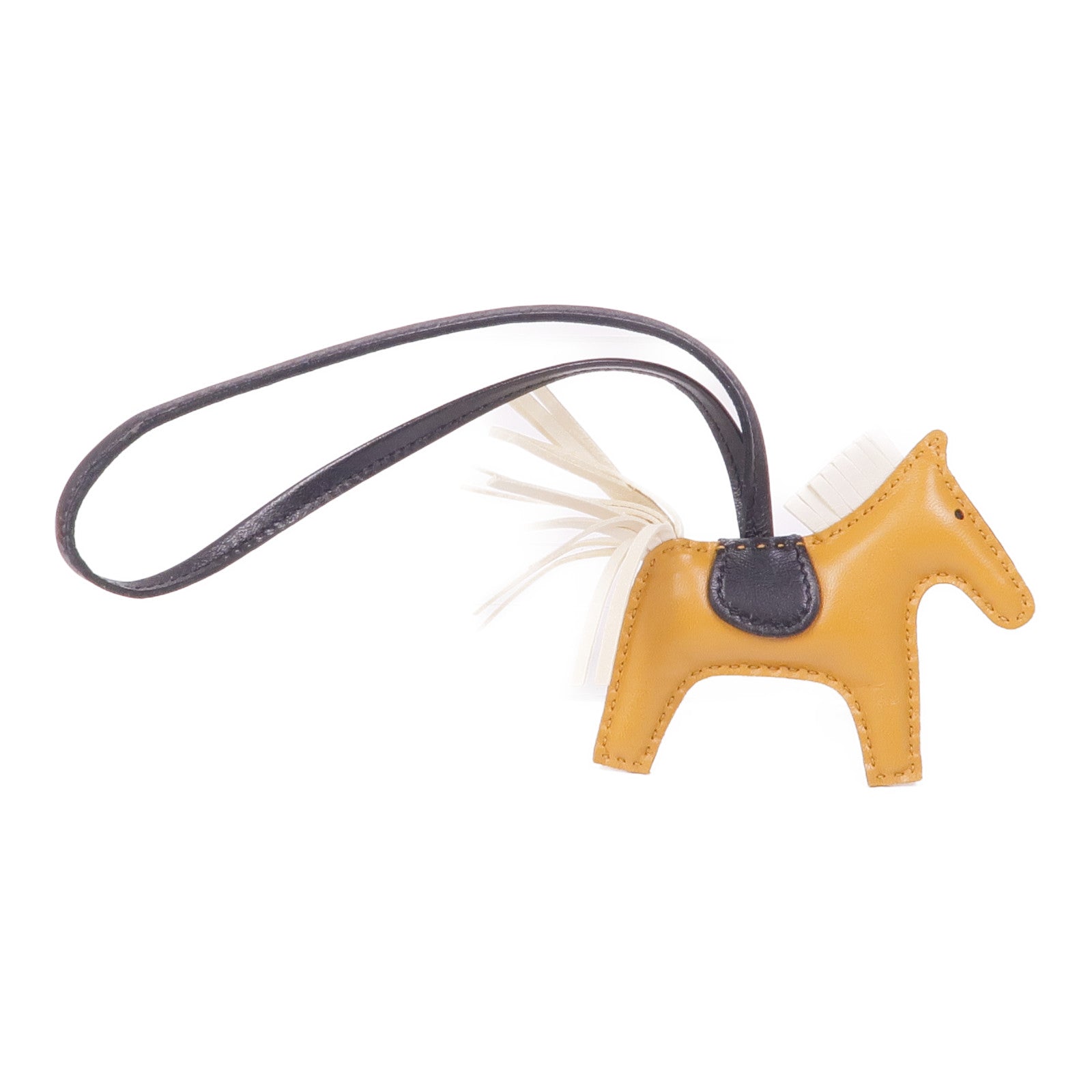 HERMES 【激減優惠】Swift皮革Rodeo PM掛飾Chai/ Nate/Noir