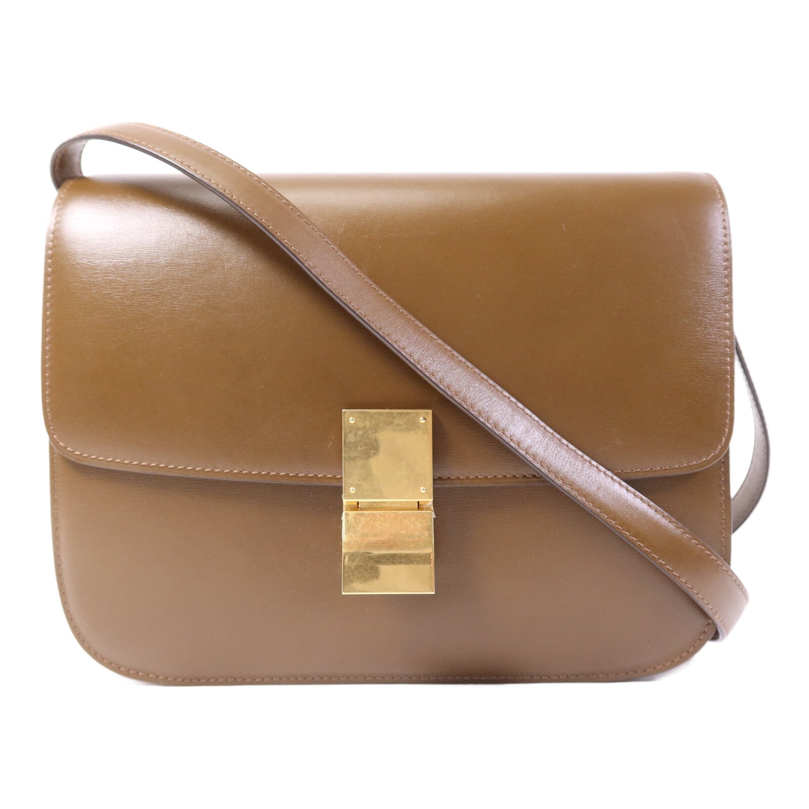 CELINE 【激減優惠】牛皮皮革Classic Box金扣肩背袋