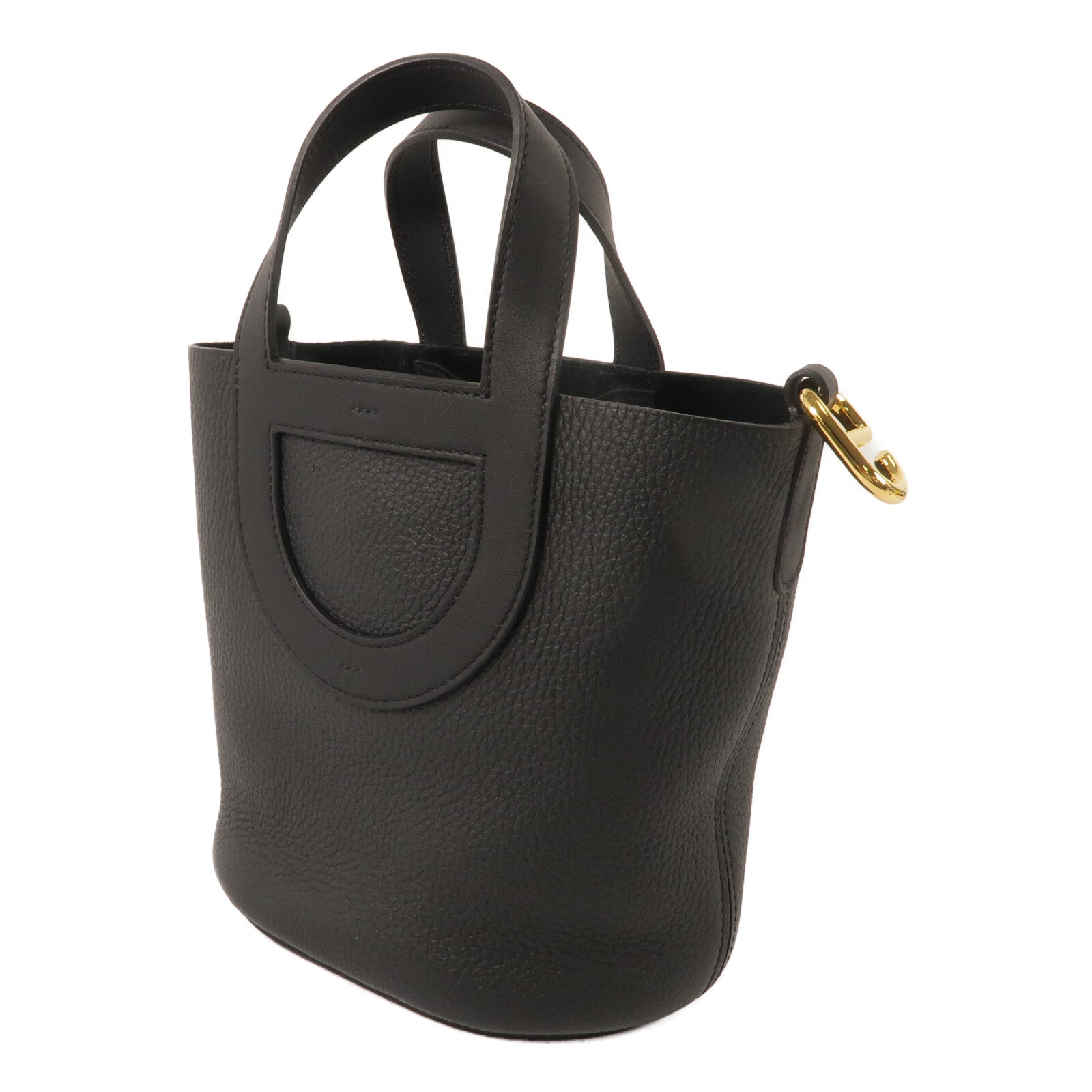 HERMES Clemence皮革In The Loop 18手挽袋Noir