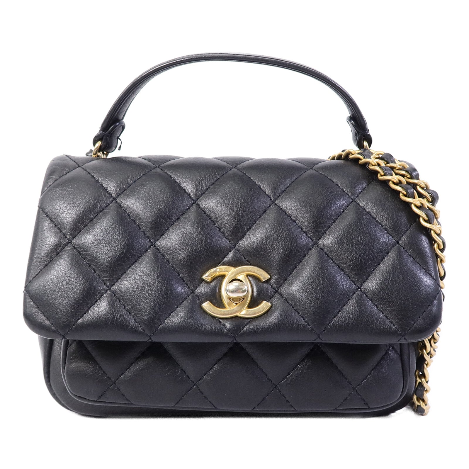 CHANEL 羊皮皮革2 Way Chain Shoulder Bag手挽肩背兩用袋