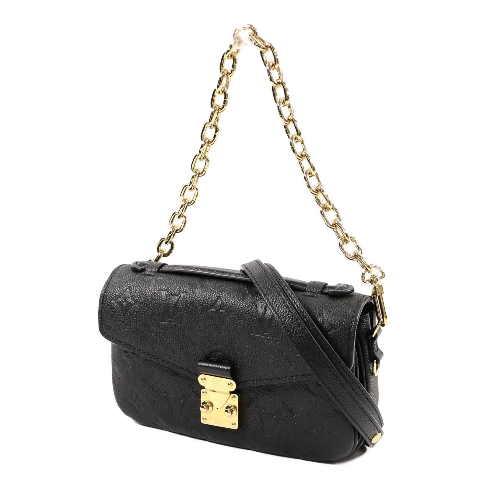 LOUIS VUITTON Monogram Empreinte Pochette Metis East West手挽肩背兩用袋