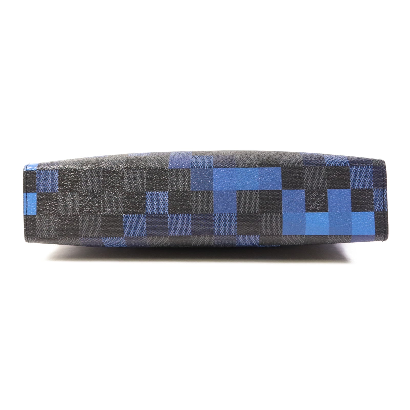 LOUIS VUITTON Damier Graphite Pixel Pochette Voyage MM銀扣手拿包