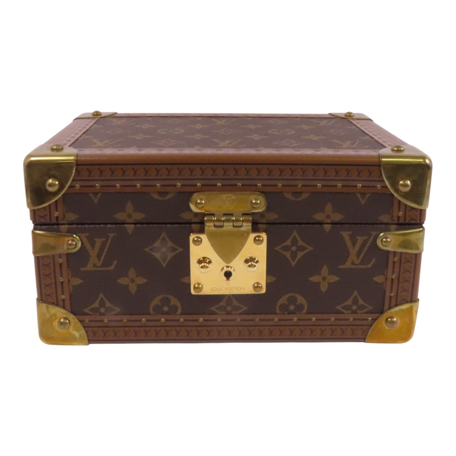 LOUIS VUITTON Monogram Coffret Tresor Box24金扣經典手提箱