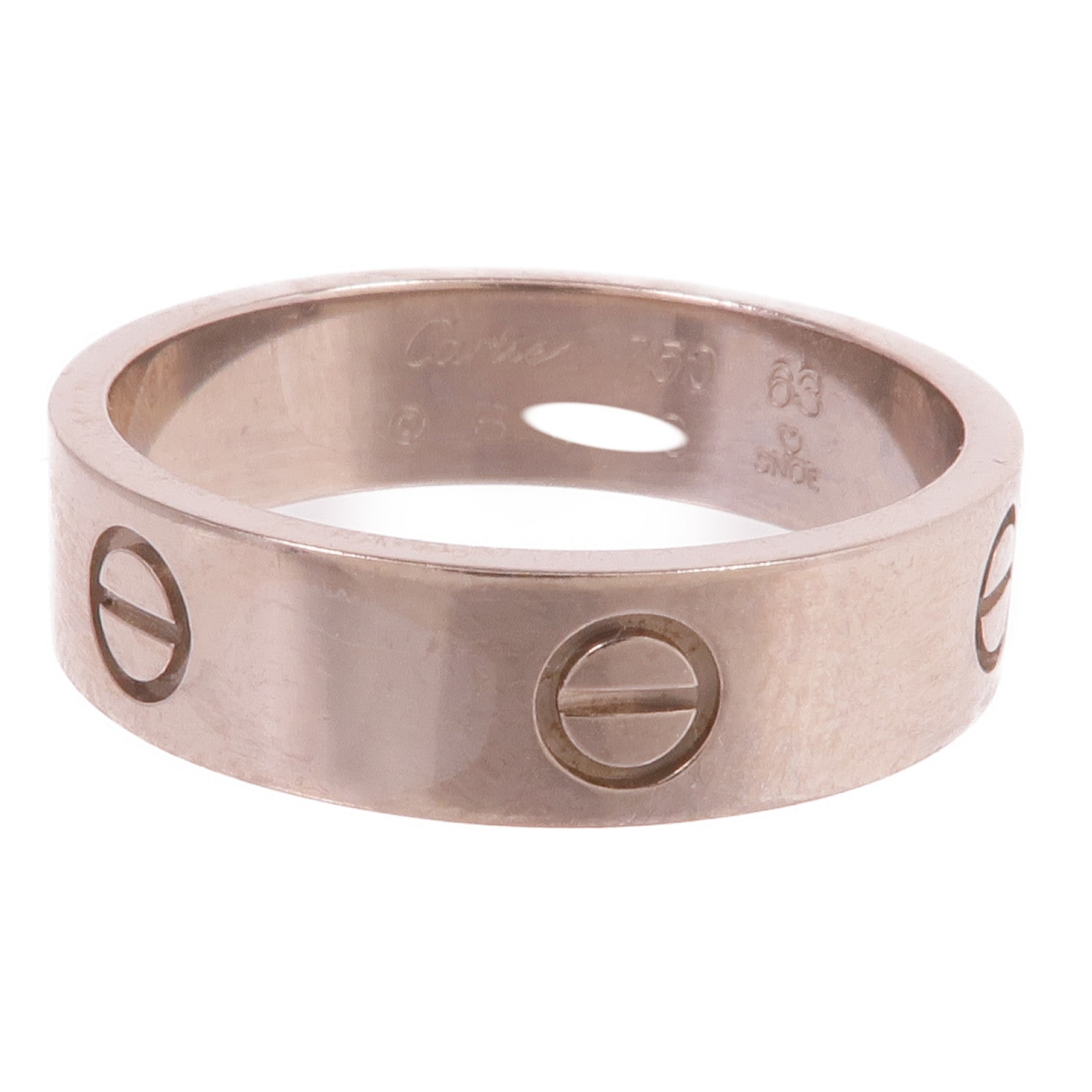 CARTIER 18K白金Love Ring鑽石戒指Cartier#63/US#10.5