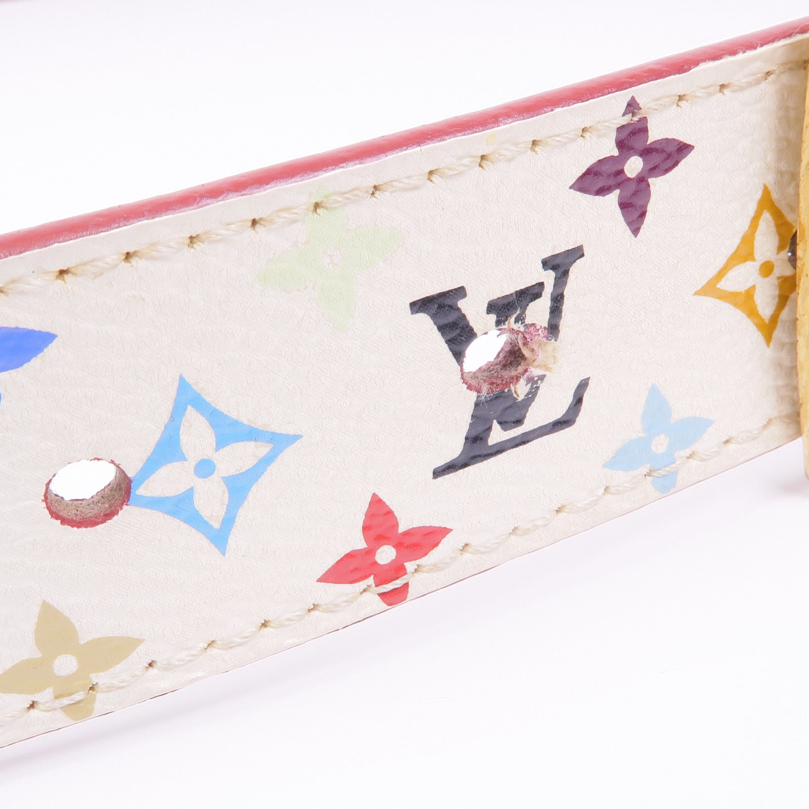 LOUIS VUITTON Monogram Multicolore Belt金扣腰帶