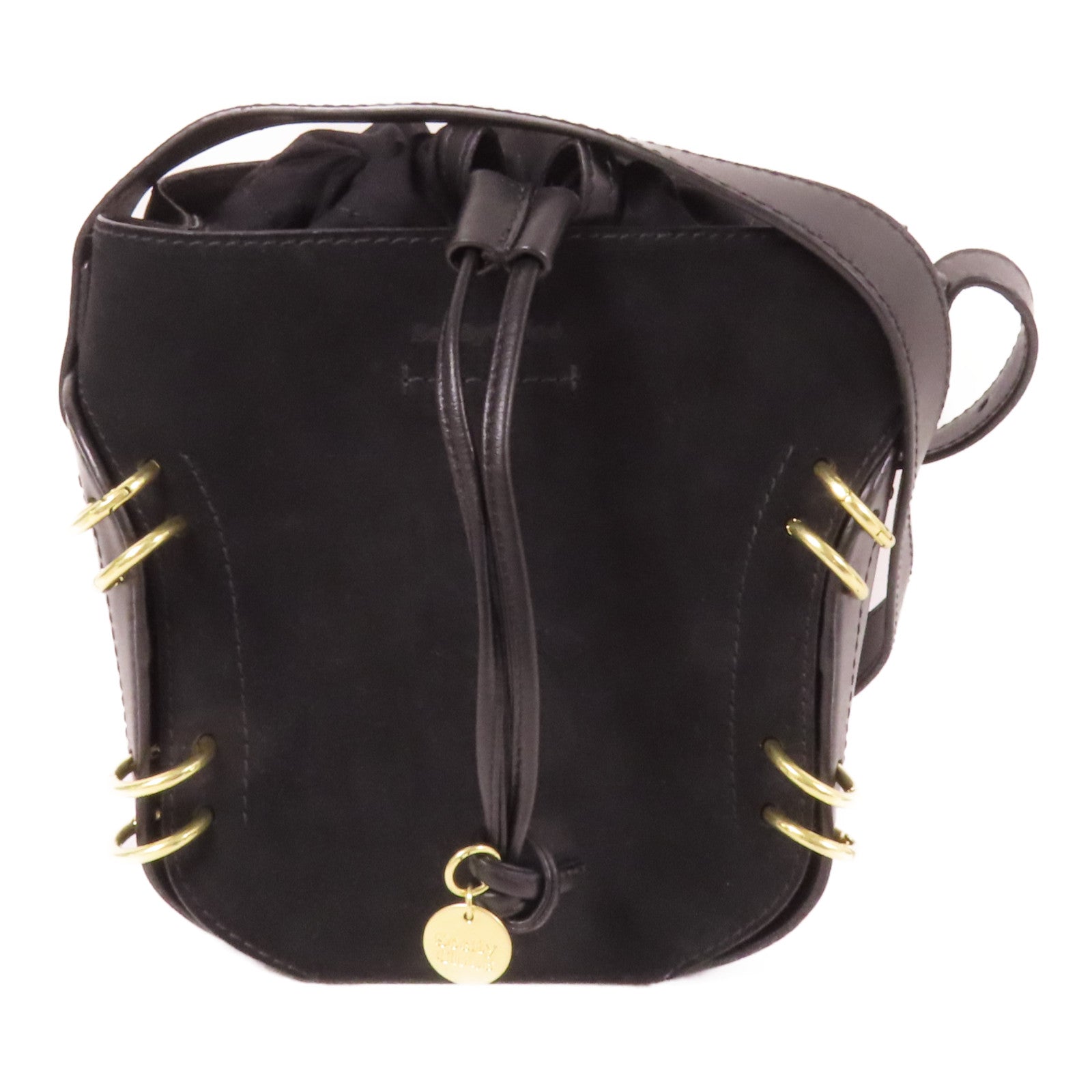 SEE BY CHLOE 麂皮/牛皮皮革Shoulder Bag金扣肩背袋