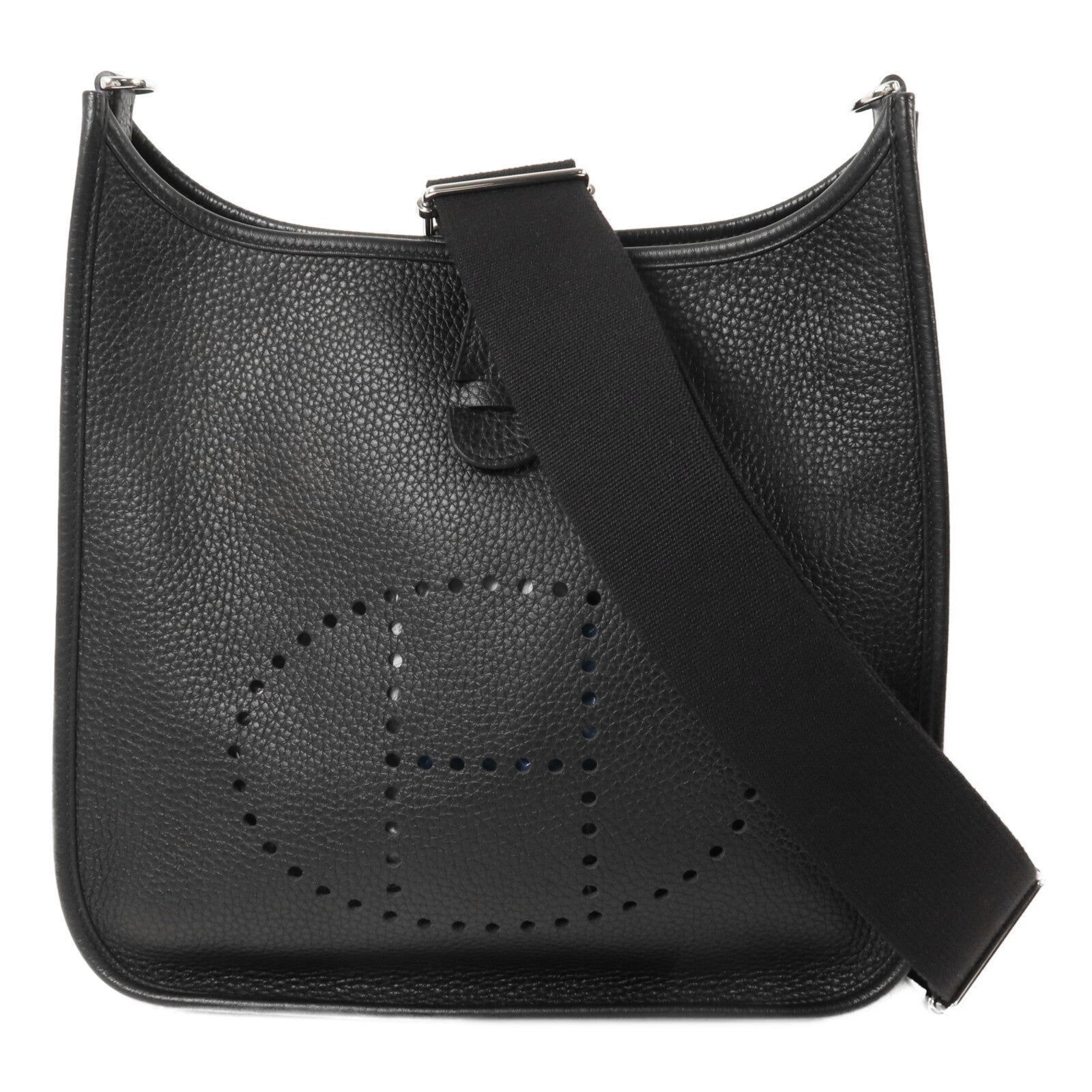 HERMES Clemence皮革Evelyne PM 肩背袋Noir