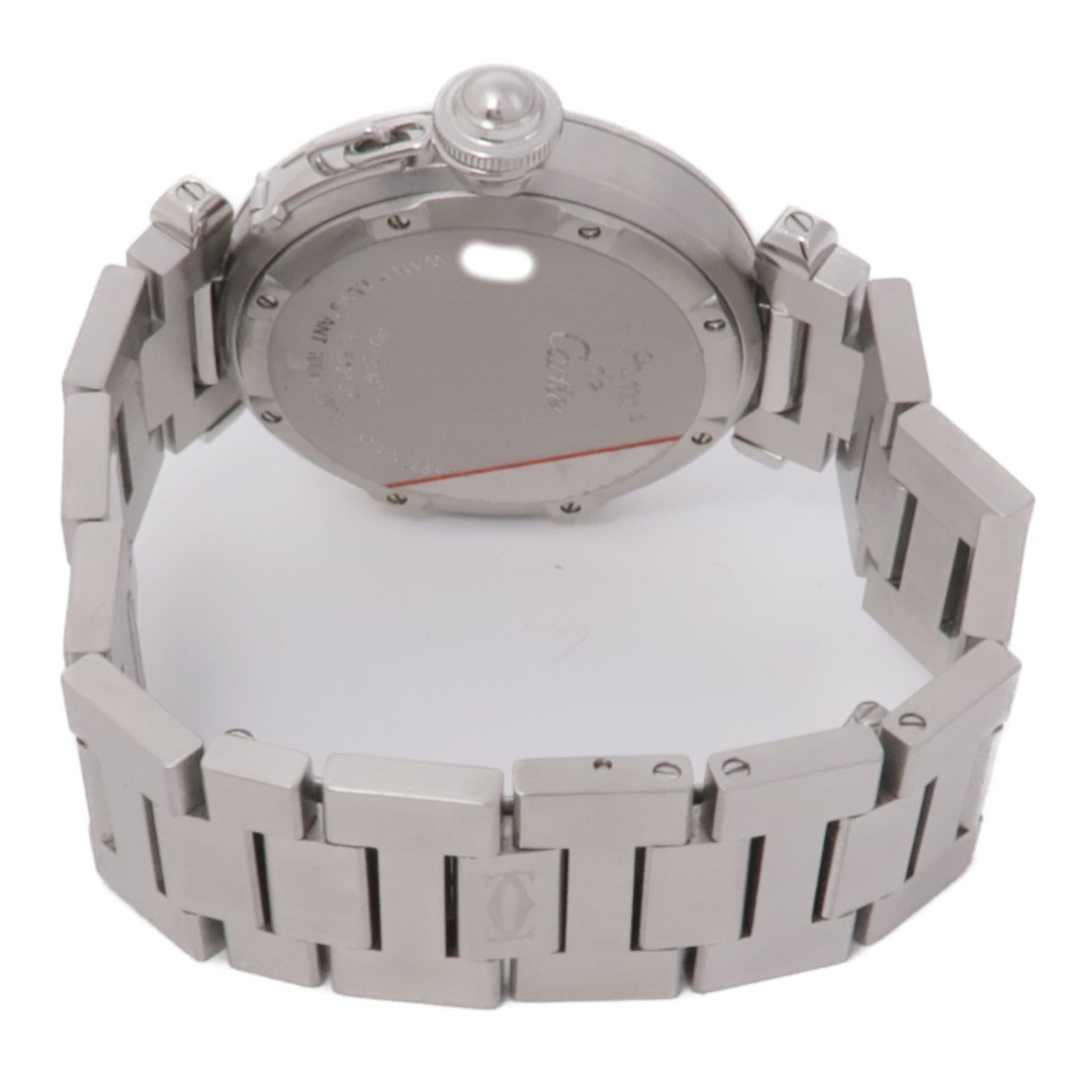 CARTIER Pasha C Big Date W31058M7 Automatic Watch Stainless Steel Pink