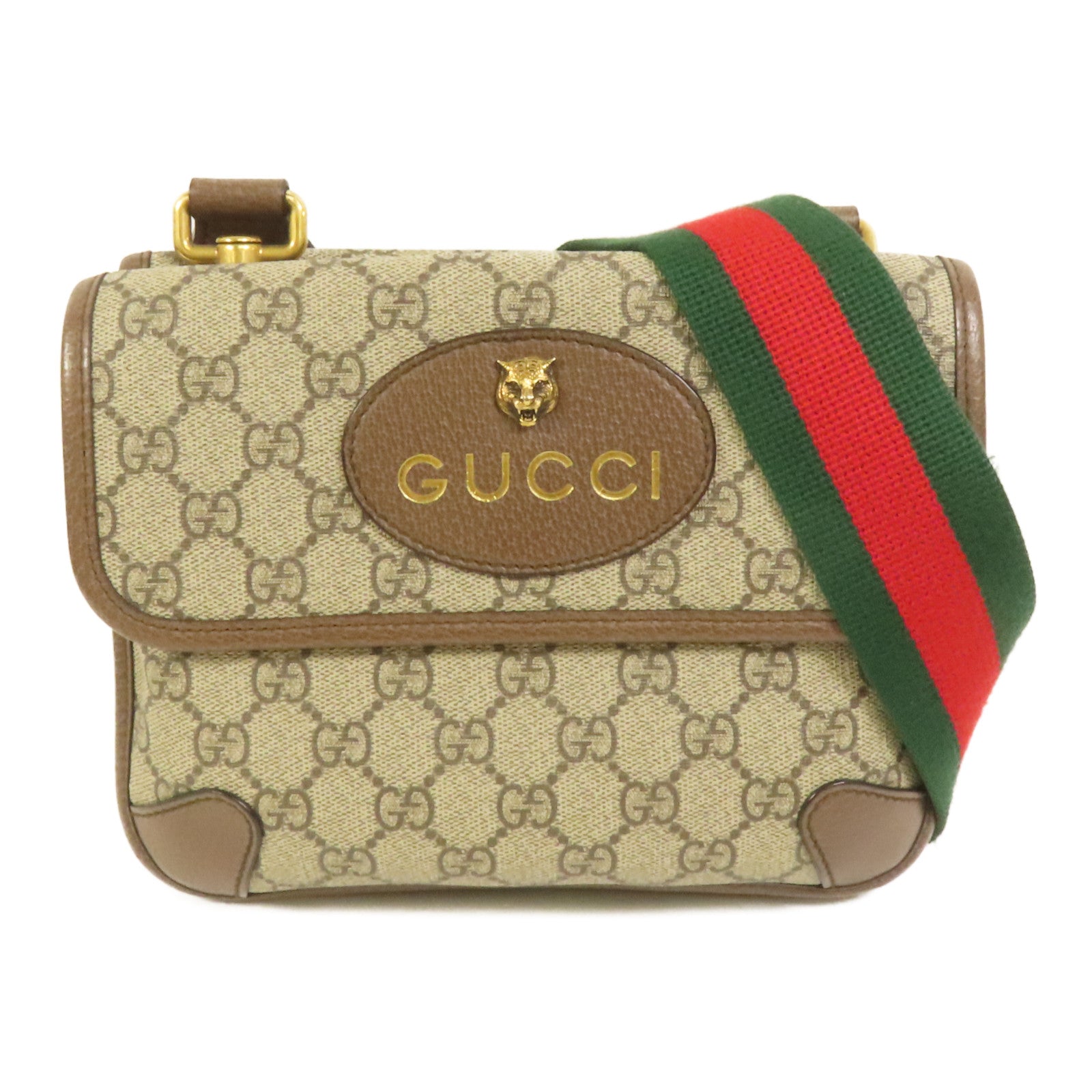 GUCCI 塗層帆布Neo Vintage Small金扣肩背袋