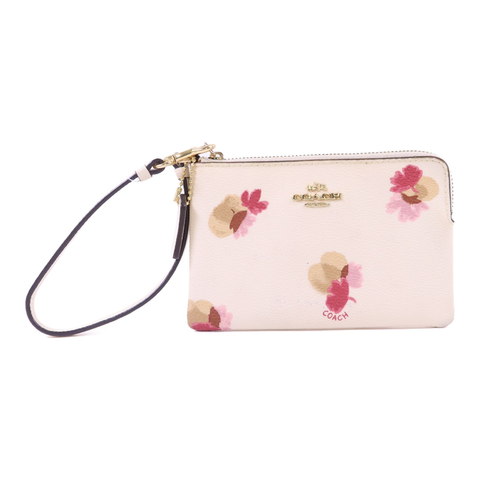 COACH 【激減優惠】牛皮皮革Pouch金扣小袋