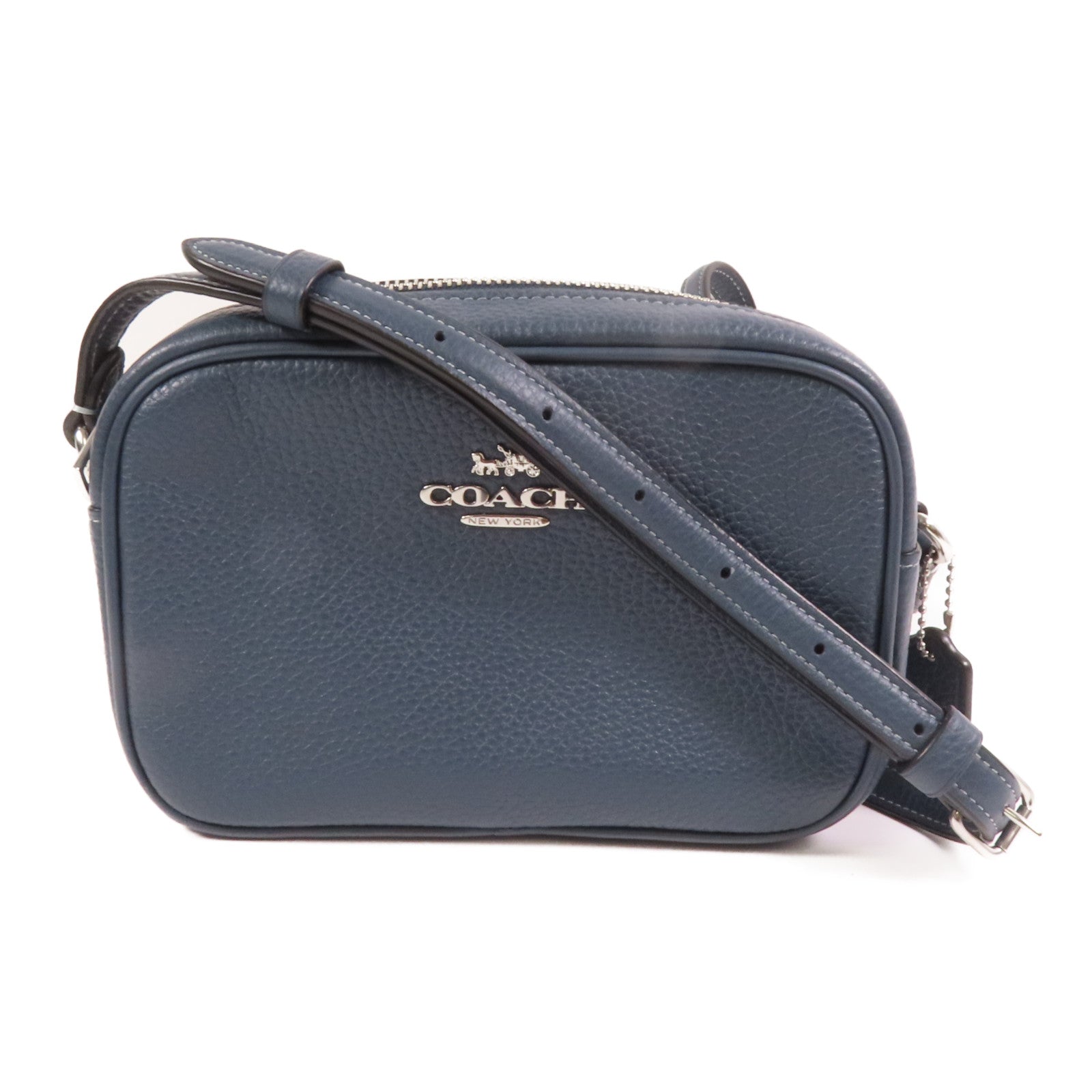 COACH 牛皮皮革Shoulder Bag銀扣肩背袋