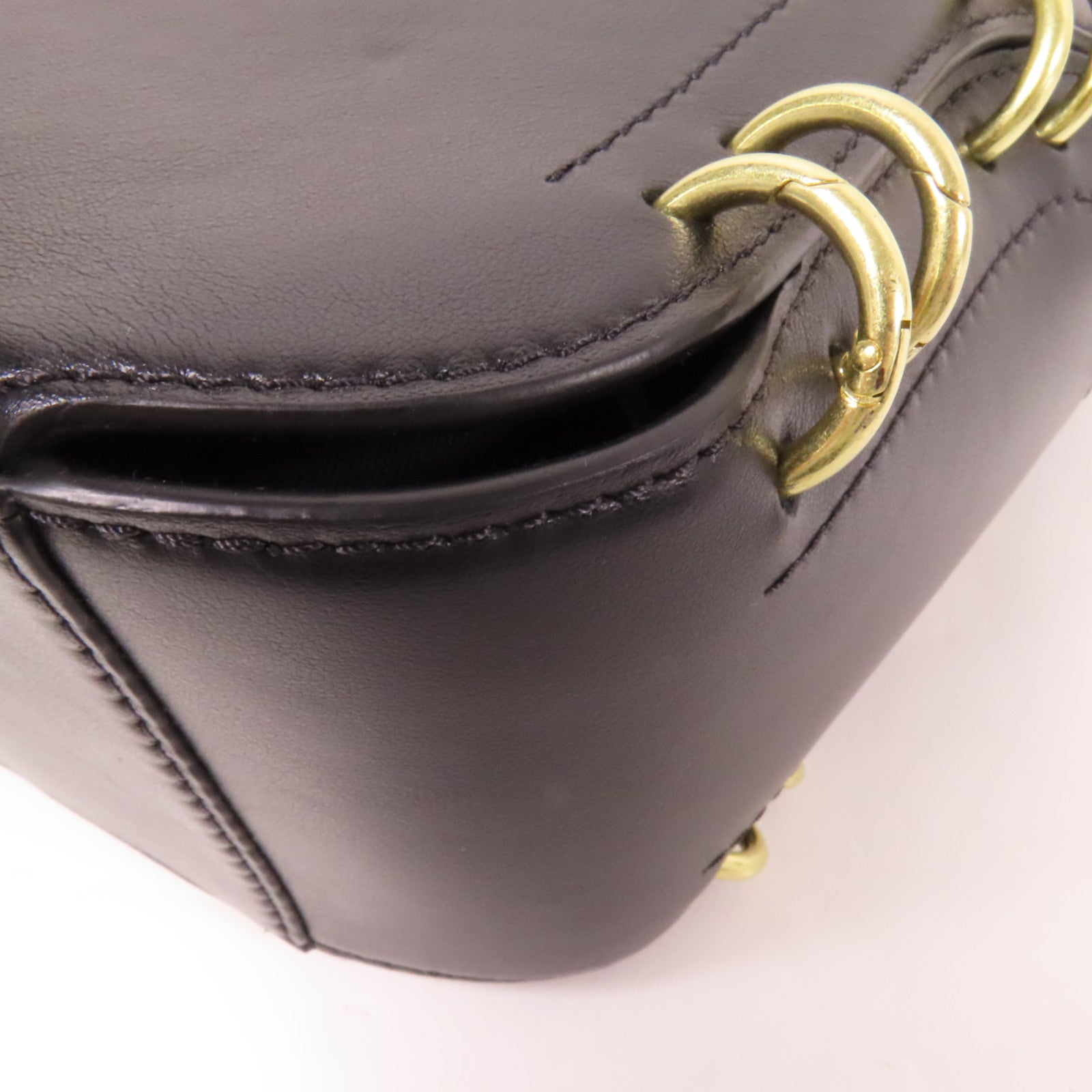 SEE BY CHLOE 麂皮/牛皮皮革Shoulder Bag金扣肩背袋