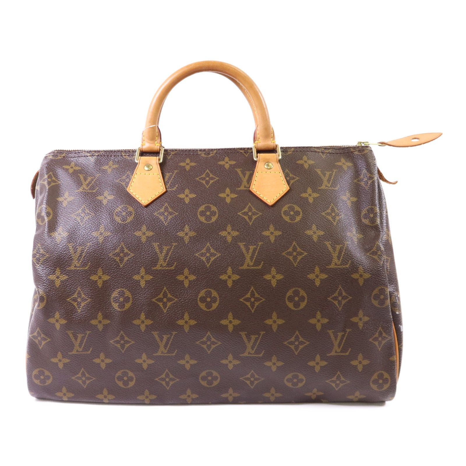 LOUIS VUITTON Monogram Speedy 35金扣手挽袋
