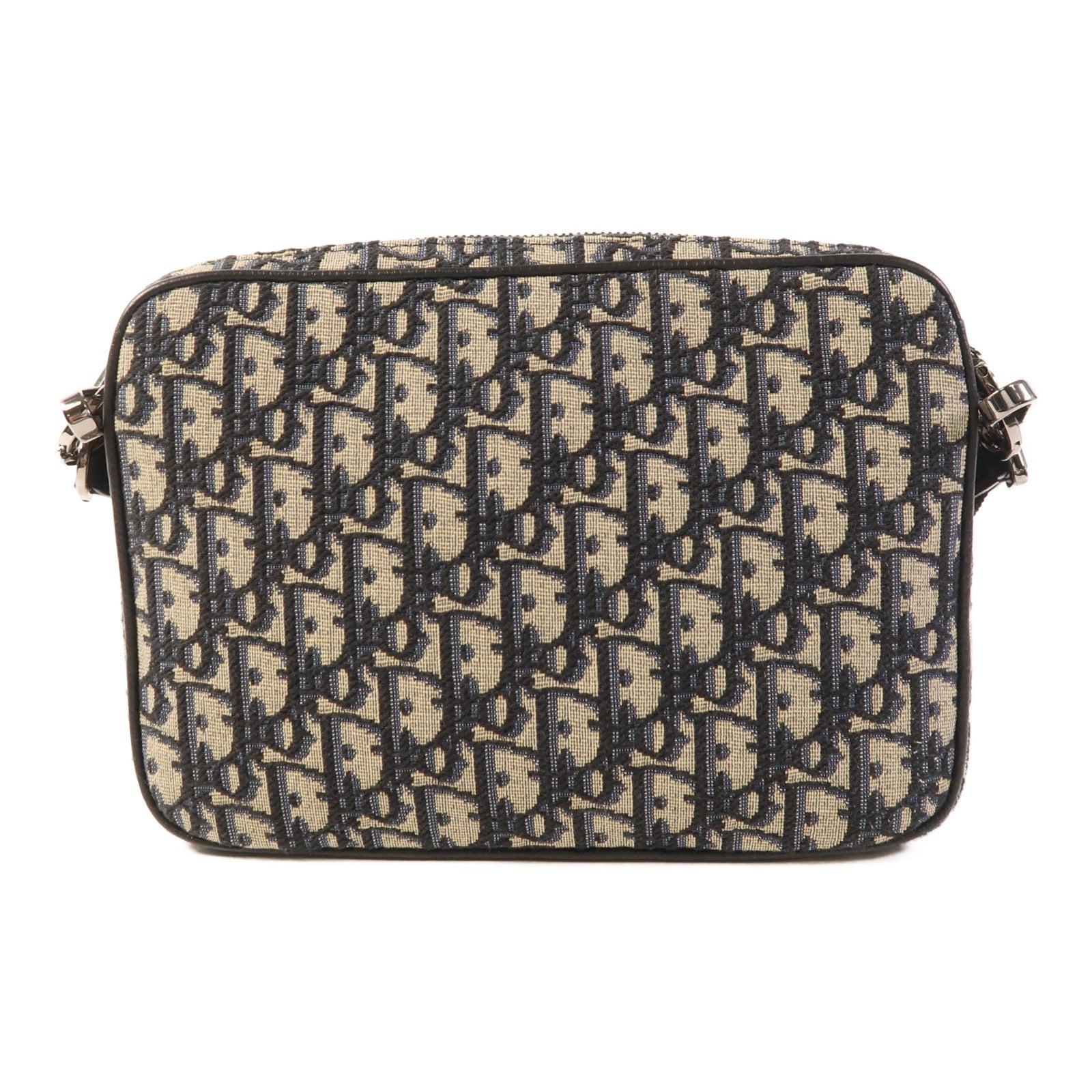 Dior 帆布Saddle Triple Pouch銀扣肩背袋