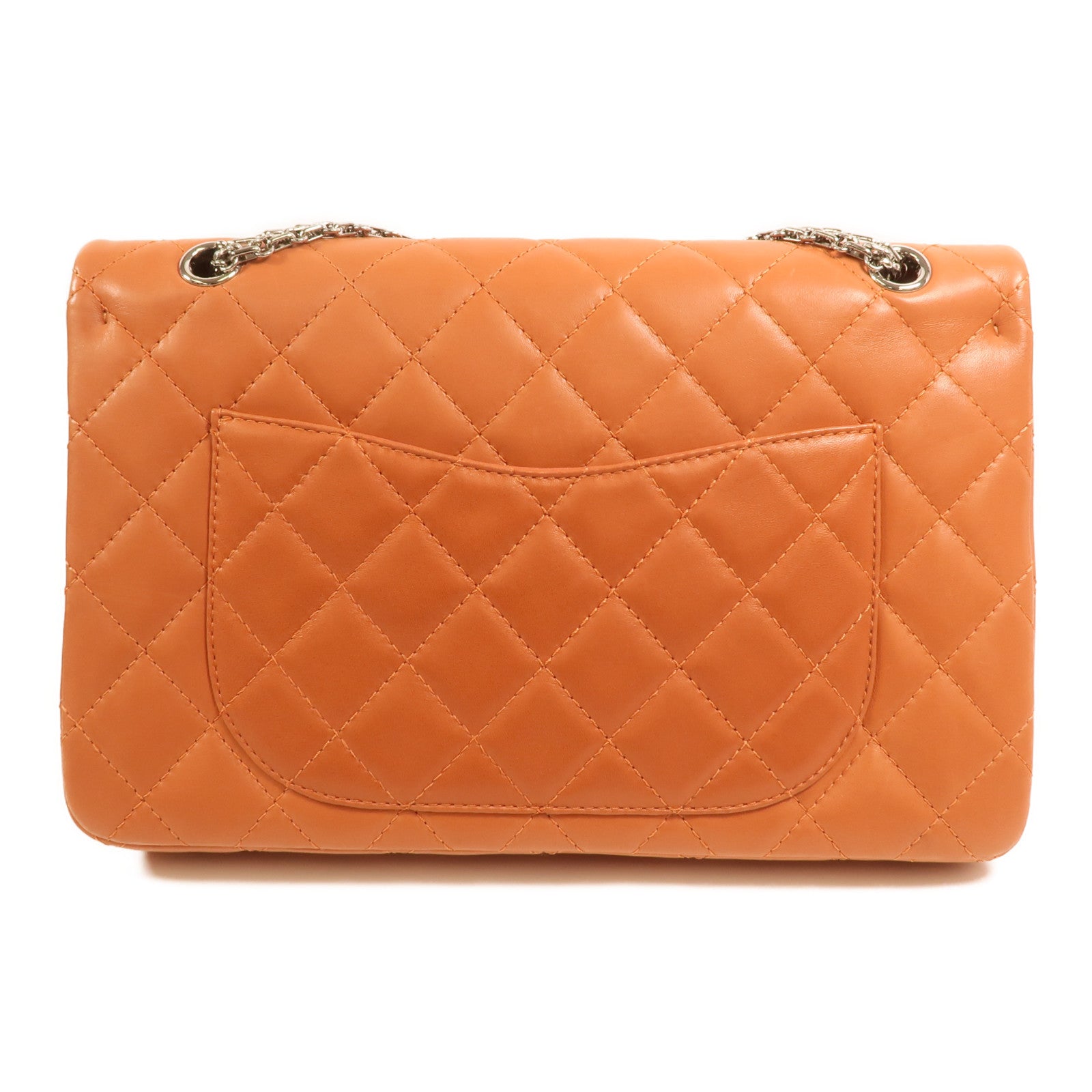 CHANEL 羊皮皮革2.55 Jumbo銀扣鏈帶肩背袋