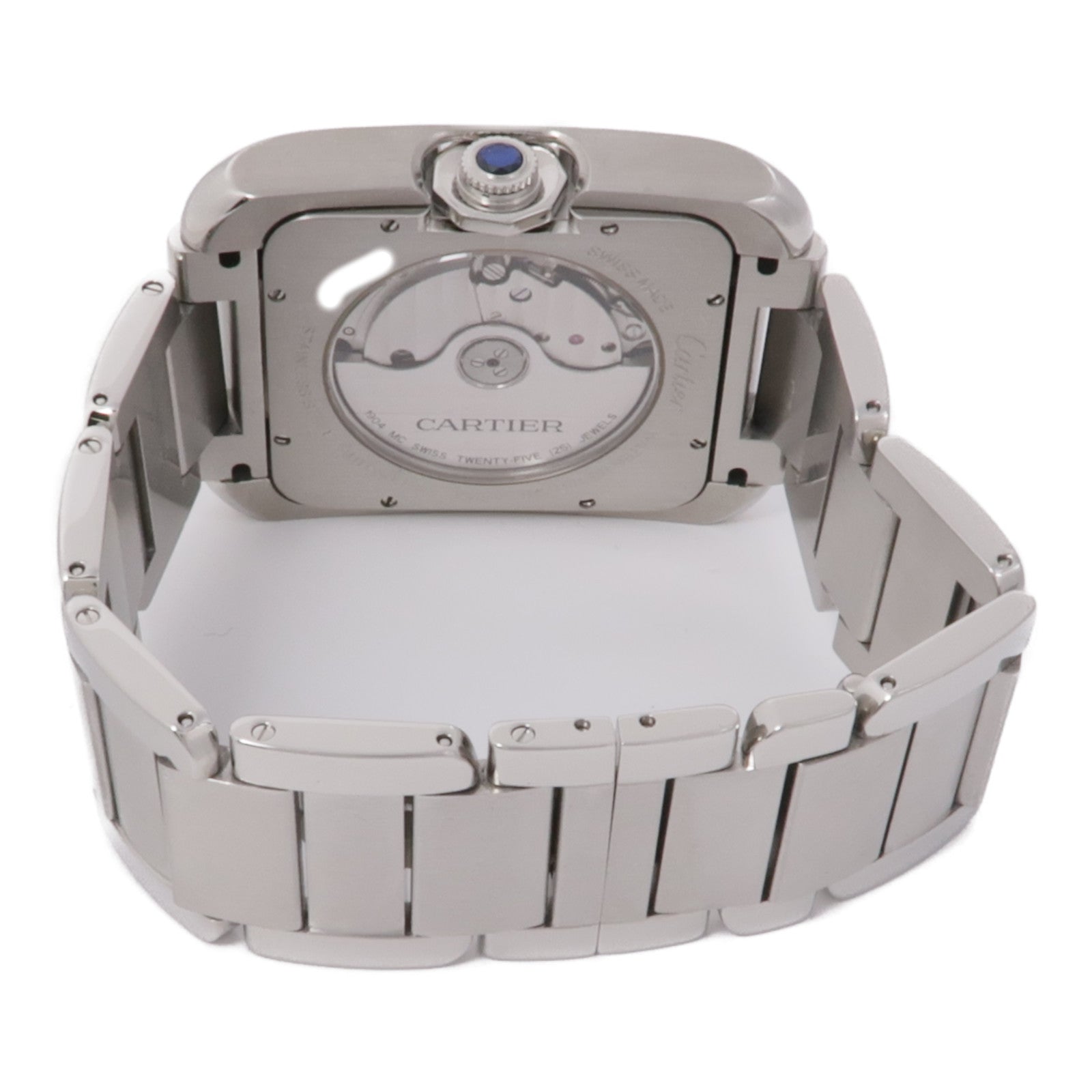 CARTIER Tank Anglaise W5310008 Automatic Watch Stainless Steel Silver