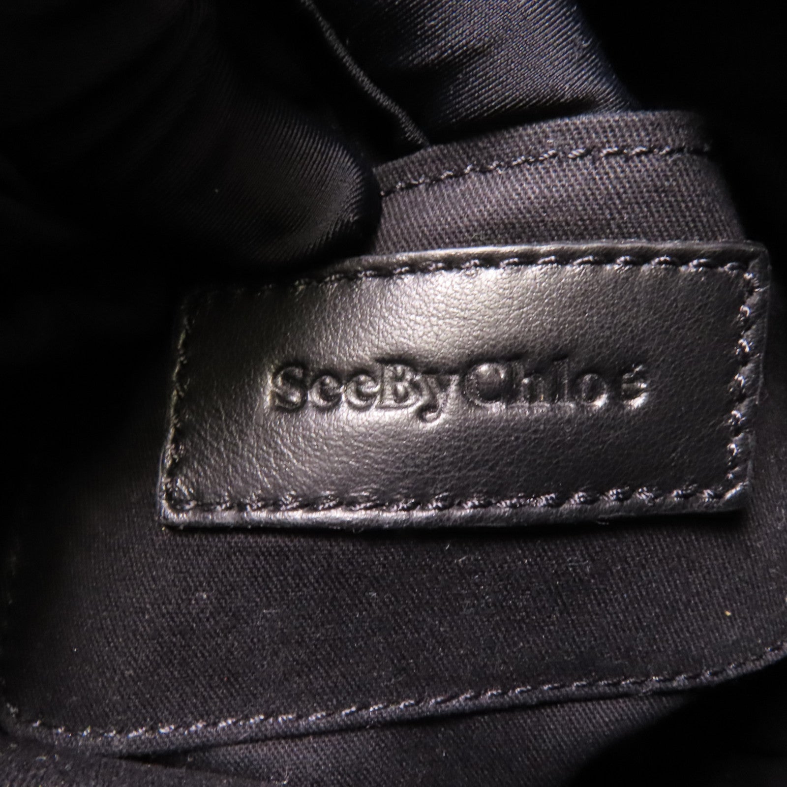 SEE BY CHLOE 麂皮/牛皮皮革Shoulder Bag金扣肩背袋