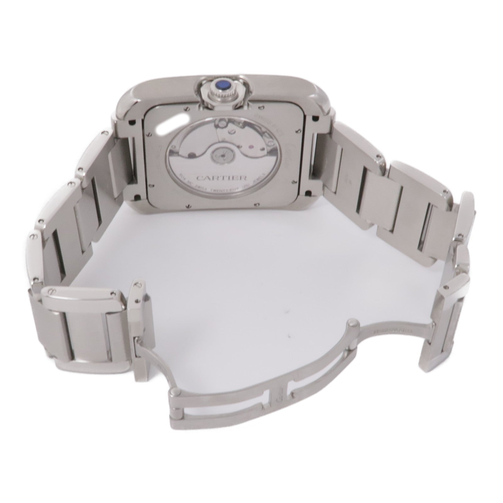 CARTIER Tank Anglaise W5310008 Automatic Watch Stainless Steel Silver