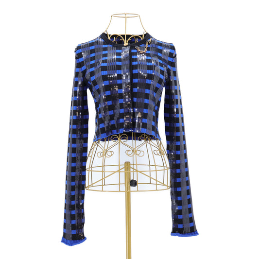 LOUIS VUITTON Sequined Striped Cardigan外套