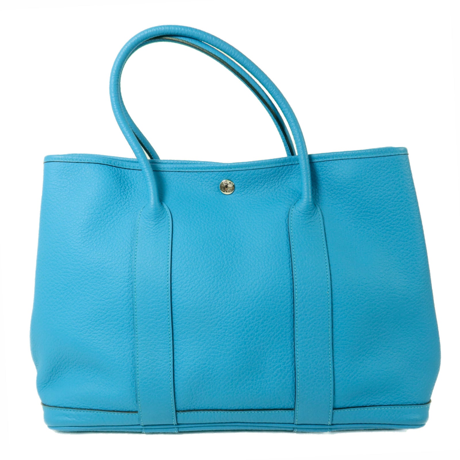 HERMES Negonda皮革Garden Party PM手挽袋Turquoise