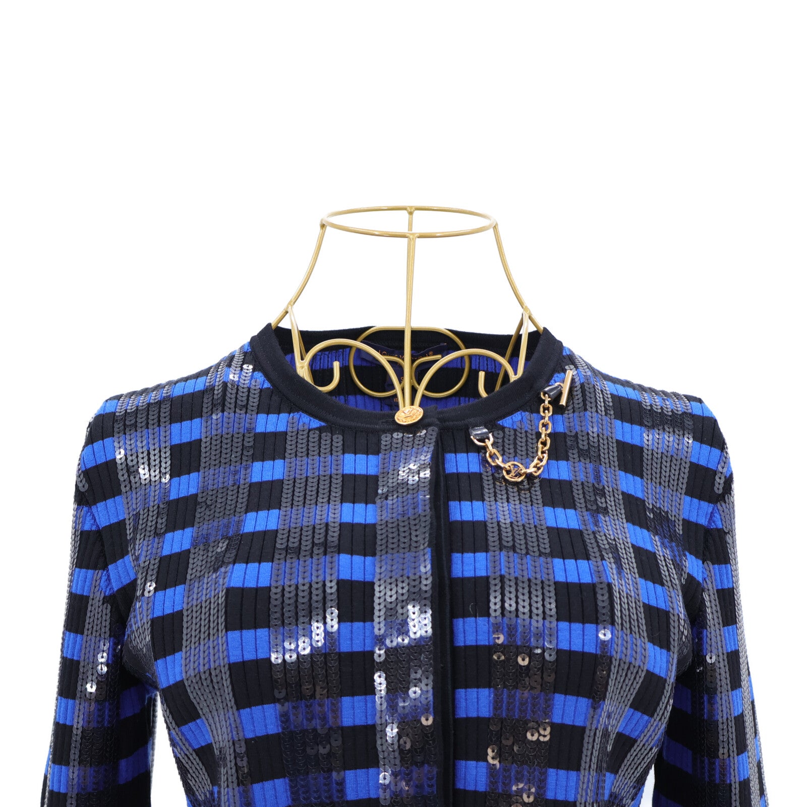 LOUIS VUITTON Sequined Striped Cardigan外套