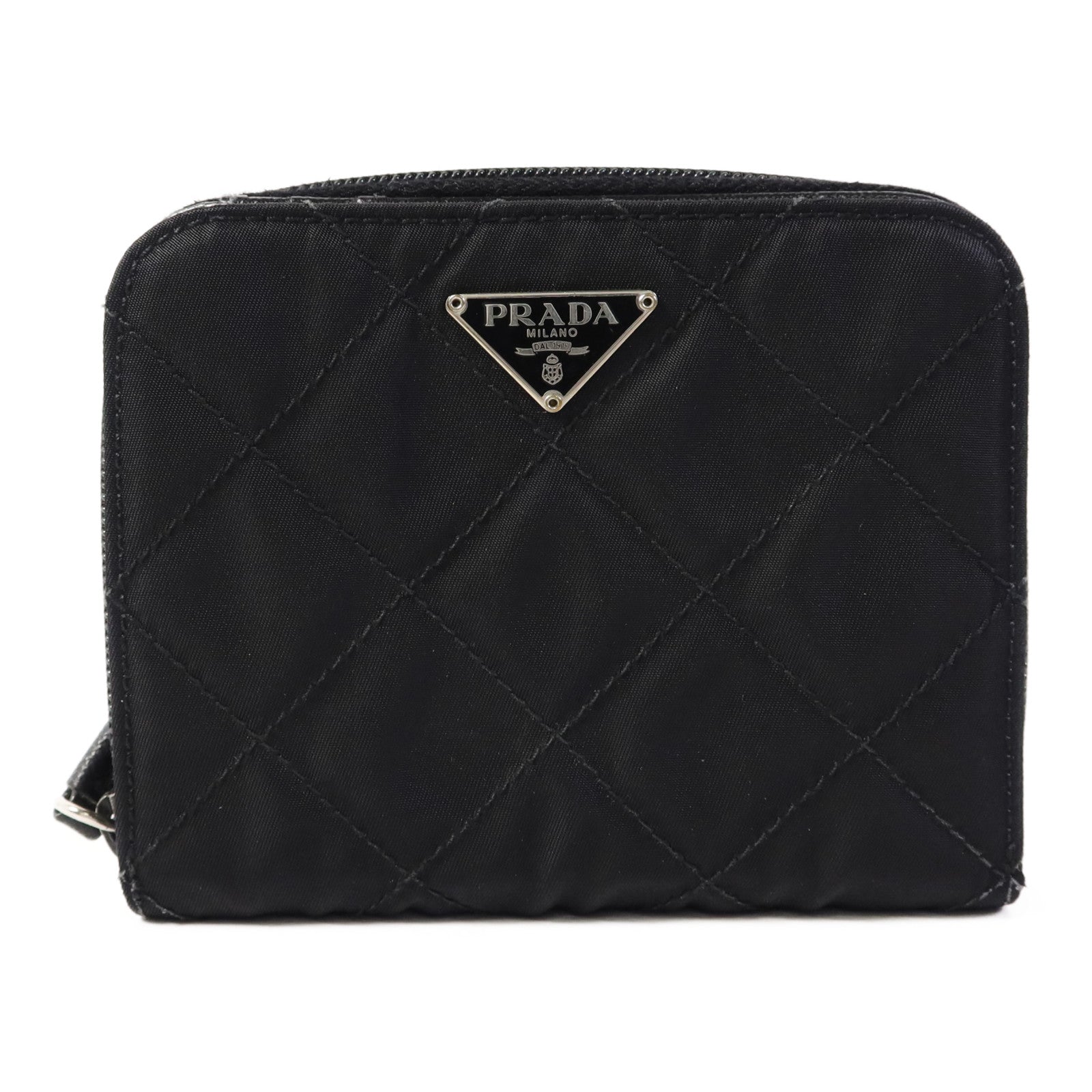 PRADA 尼龍Bifold Wallet銀扣錢包