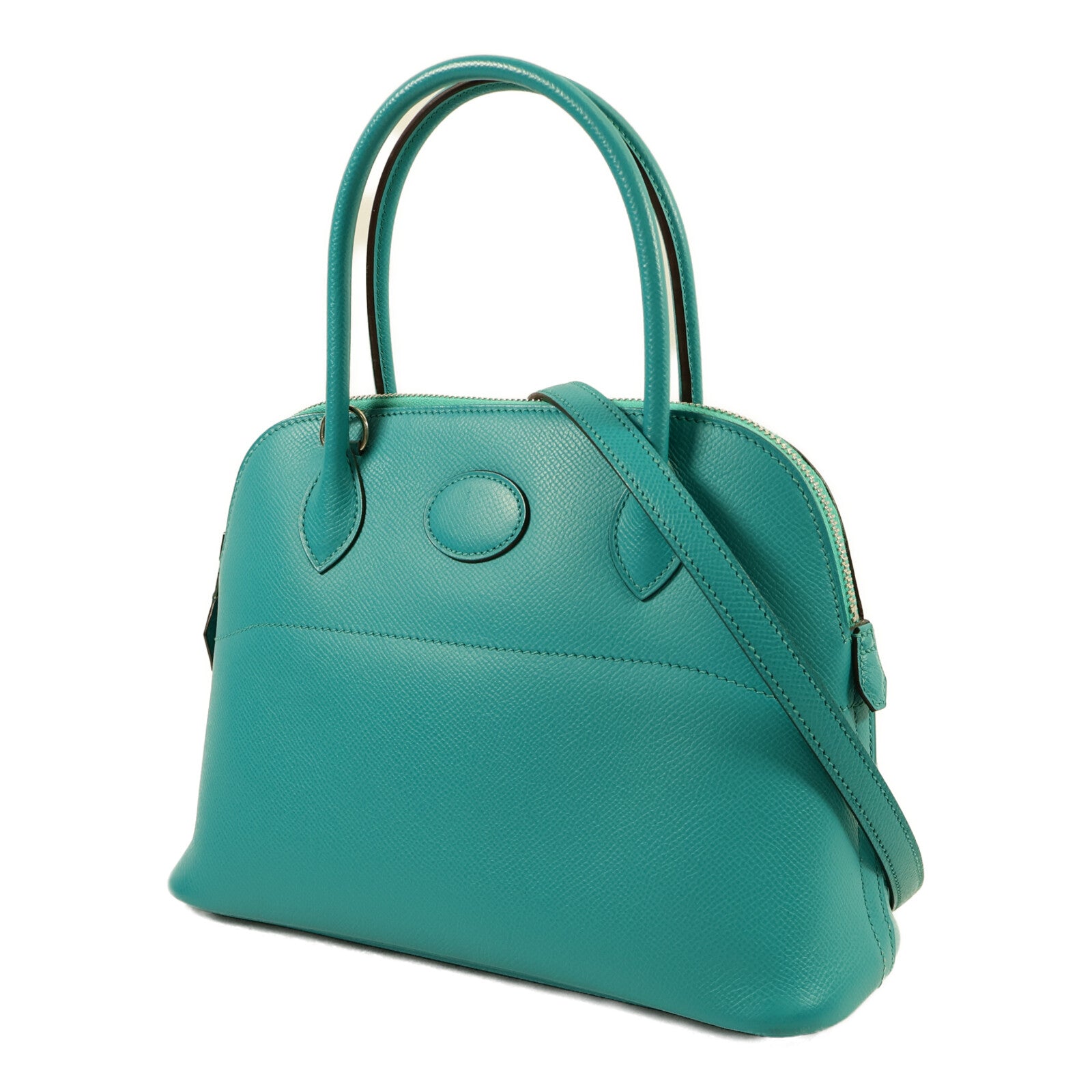 HERMES Epsom皮革Bolide 27手挽肩背兩用袋Bleu Paon