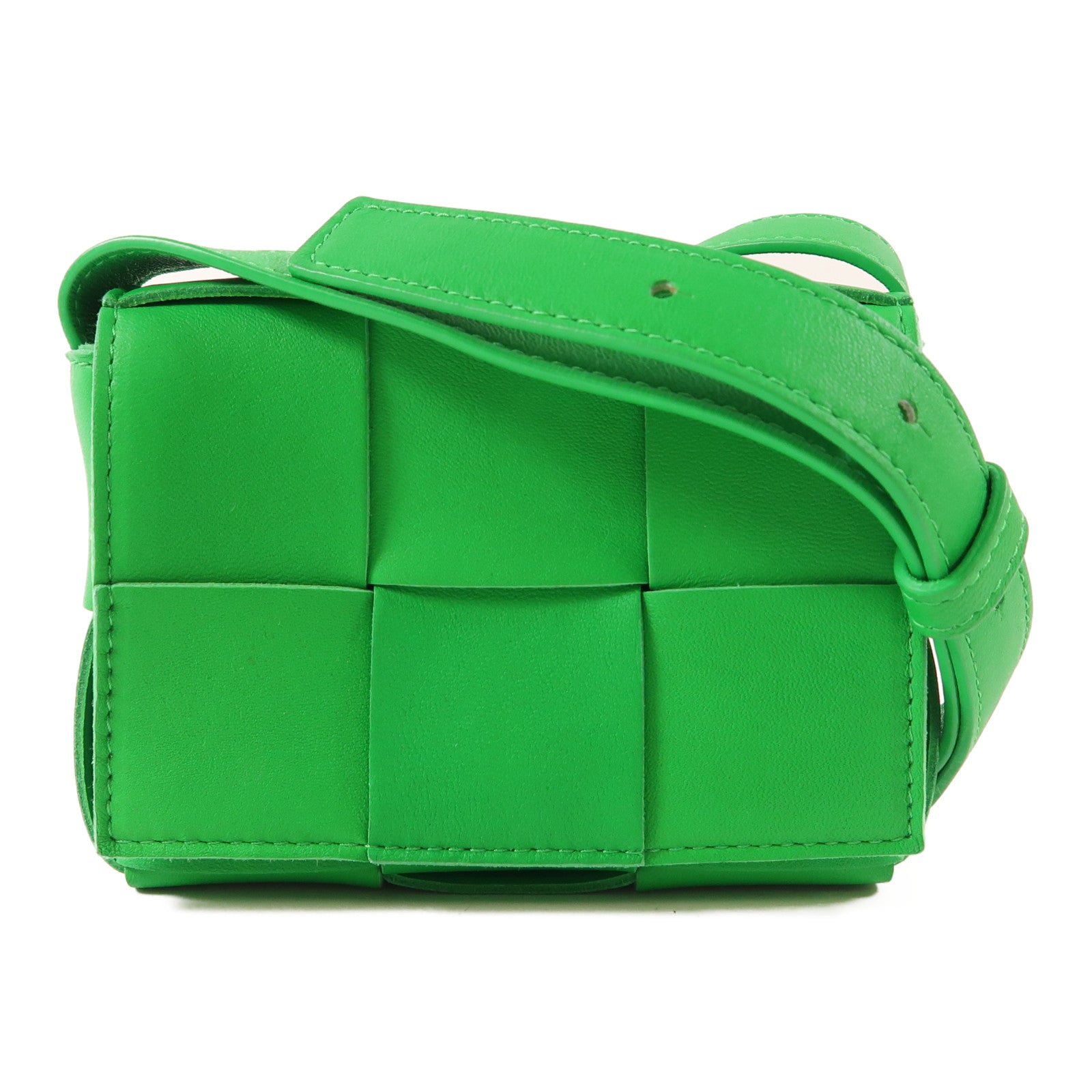 BOTTEGA VENETA 【激減優惠】牛皮皮革Mini Cassette金扣肩背袋