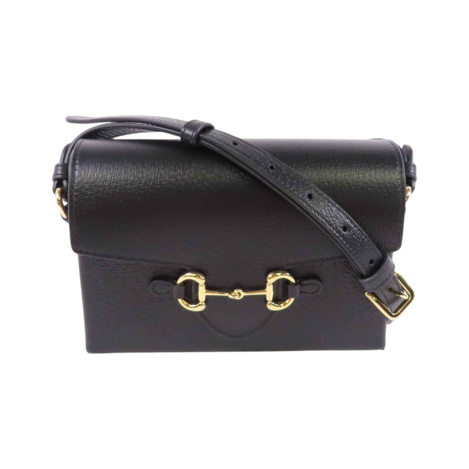 GUCCI 牛皮皮革Horsebit 1955 Shoulder金扣肩背袋