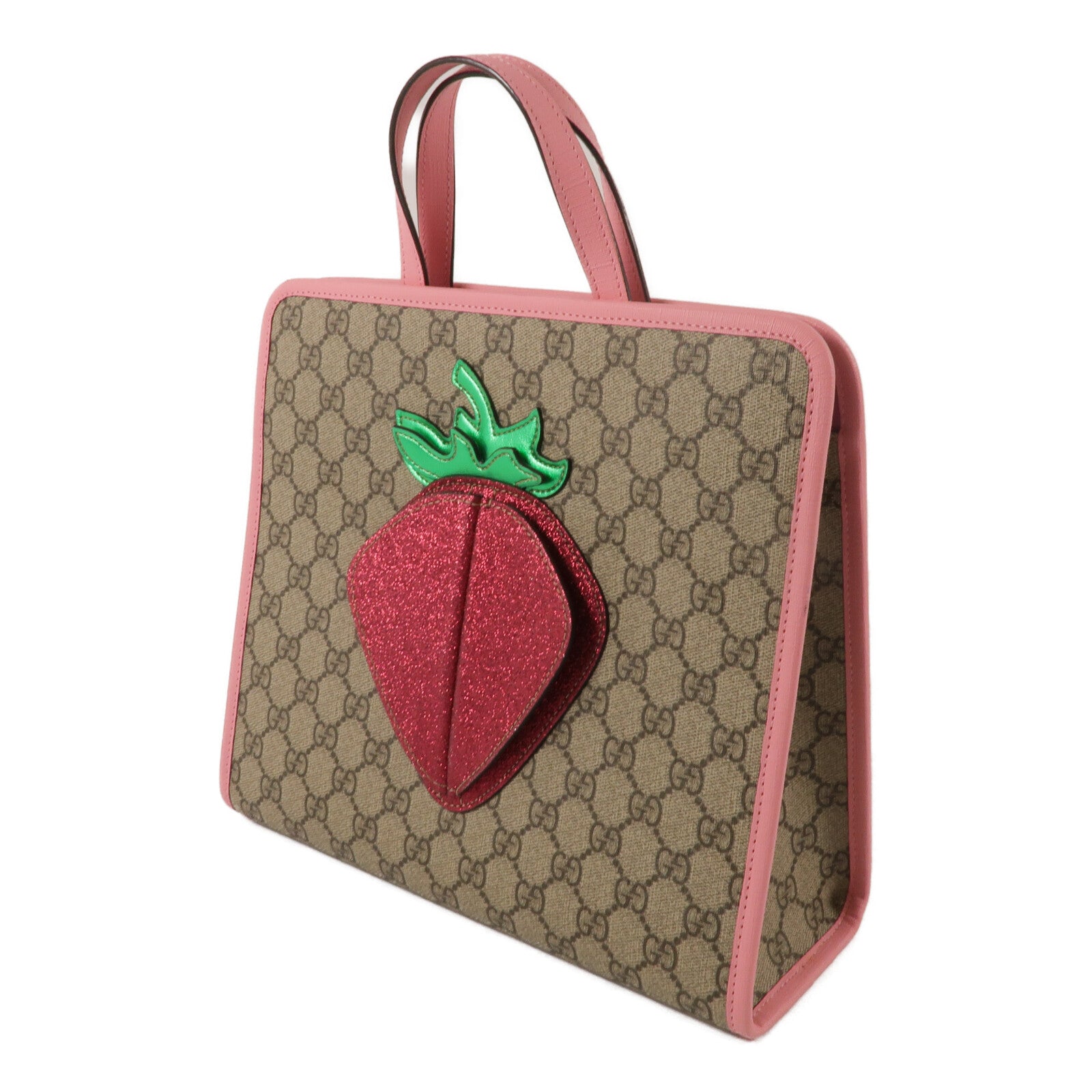 GUCCI 塗層帆布3D Strawberry Hand Bag手挽袋