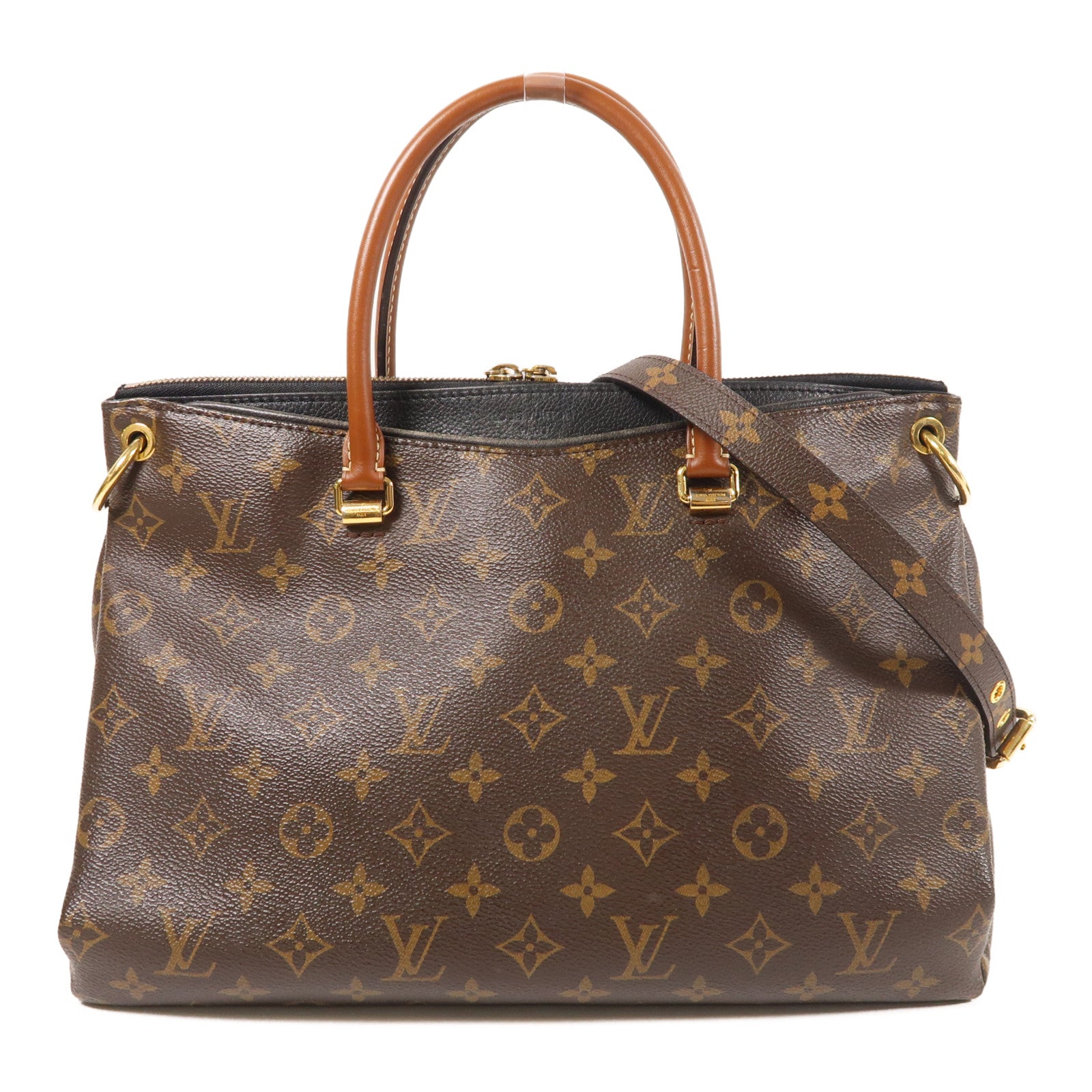 LOUIS VUITTON LV GHW Pallas 2 Way Bag M41064 Monogram Brown