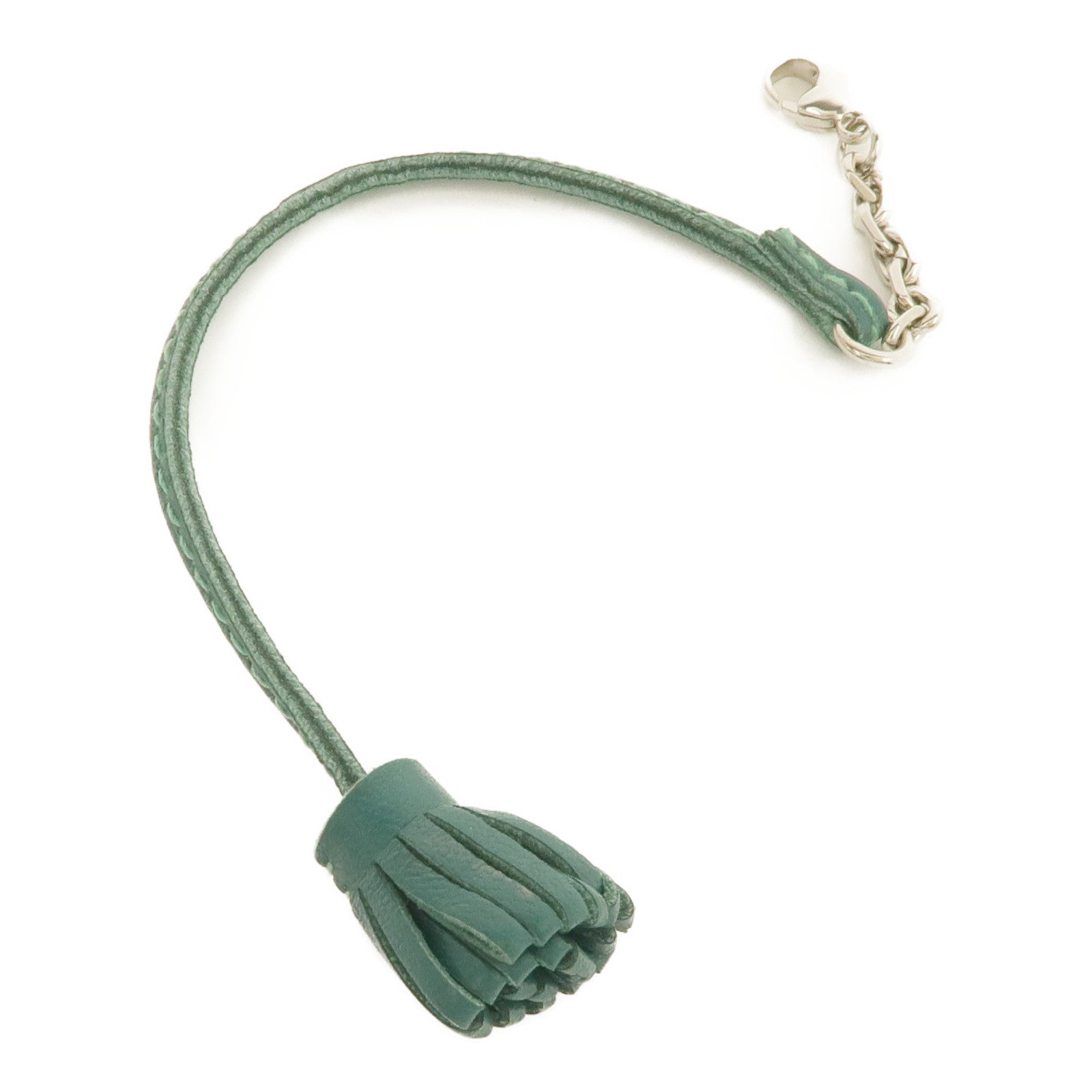 HERMES Milo皮革Carmencita銀扣掛飾/書籤