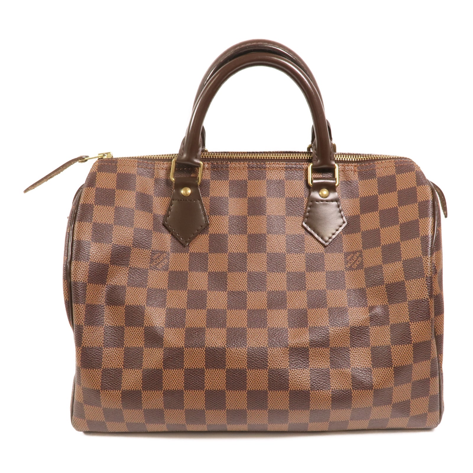 LOUIS VUITTON Damier Speedy 30金扣手挽袋