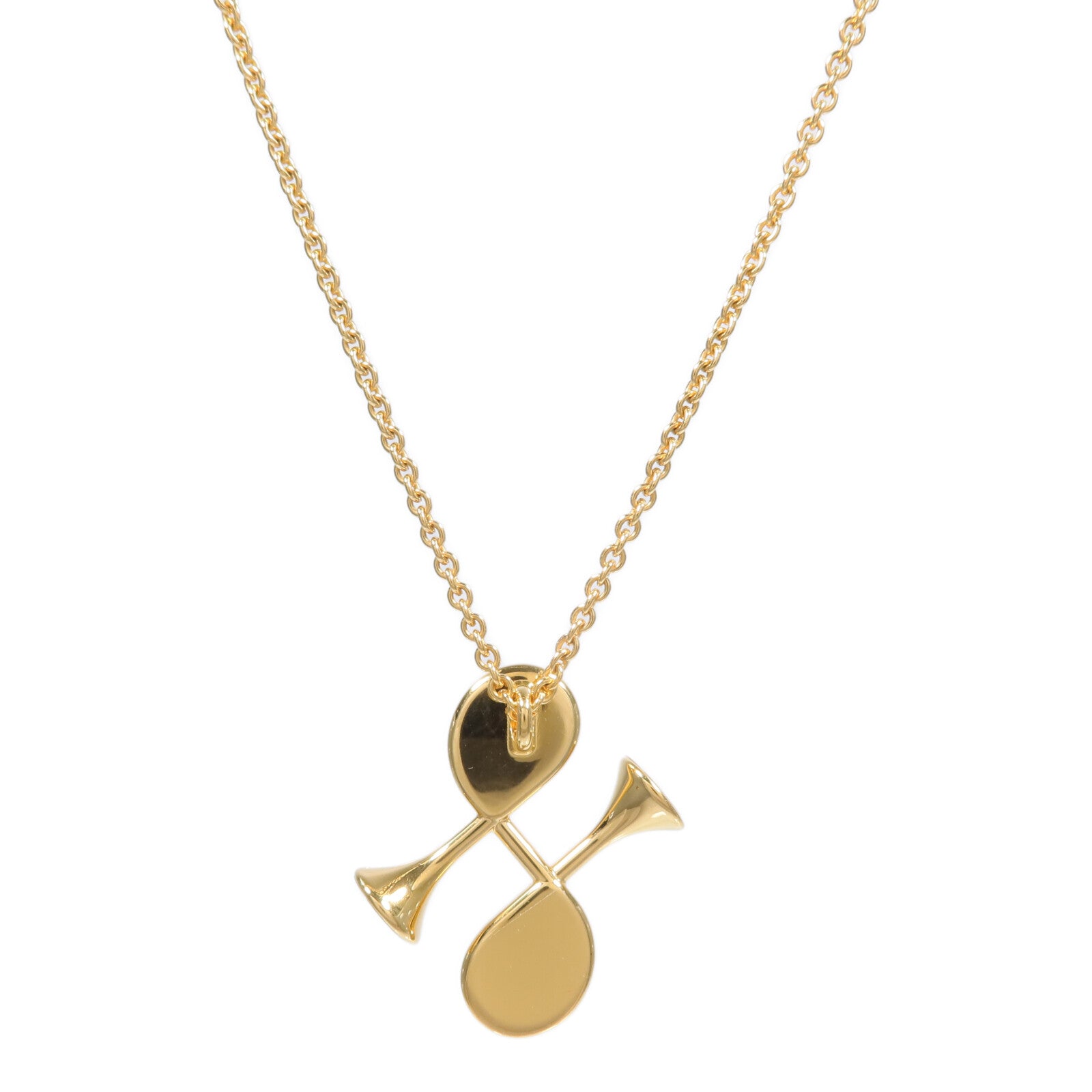 HERMES Swift皮革/金屬Cor H Necklace項鍊