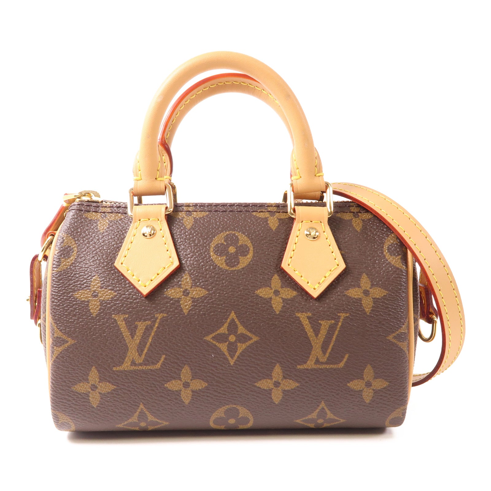 LOUIS VUITTON Monogram Nano Speedy金扣手挽肩背兩用袋– Brand