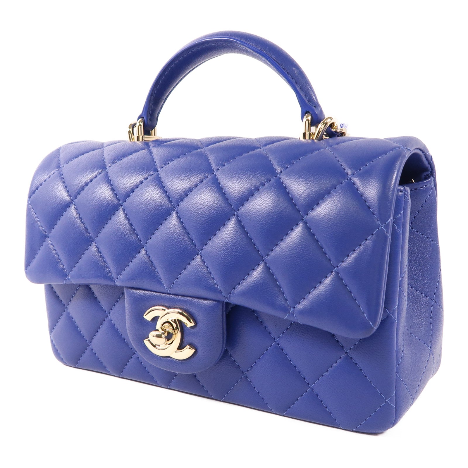 CHANEL 【激減優惠】羊皮皮革2 Way Shoulder Bag金扣手挽肩背兩用袋